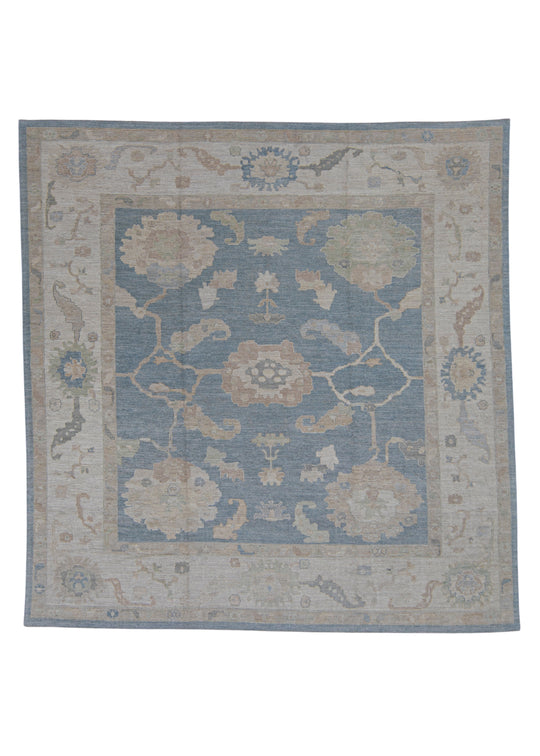 Square Turkish Oushak Rug 12'1" x 12'5" #11722