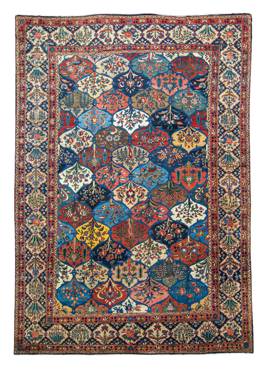 Antique Bakhtiari Persian Rug 13'6" x 19'5" #1000