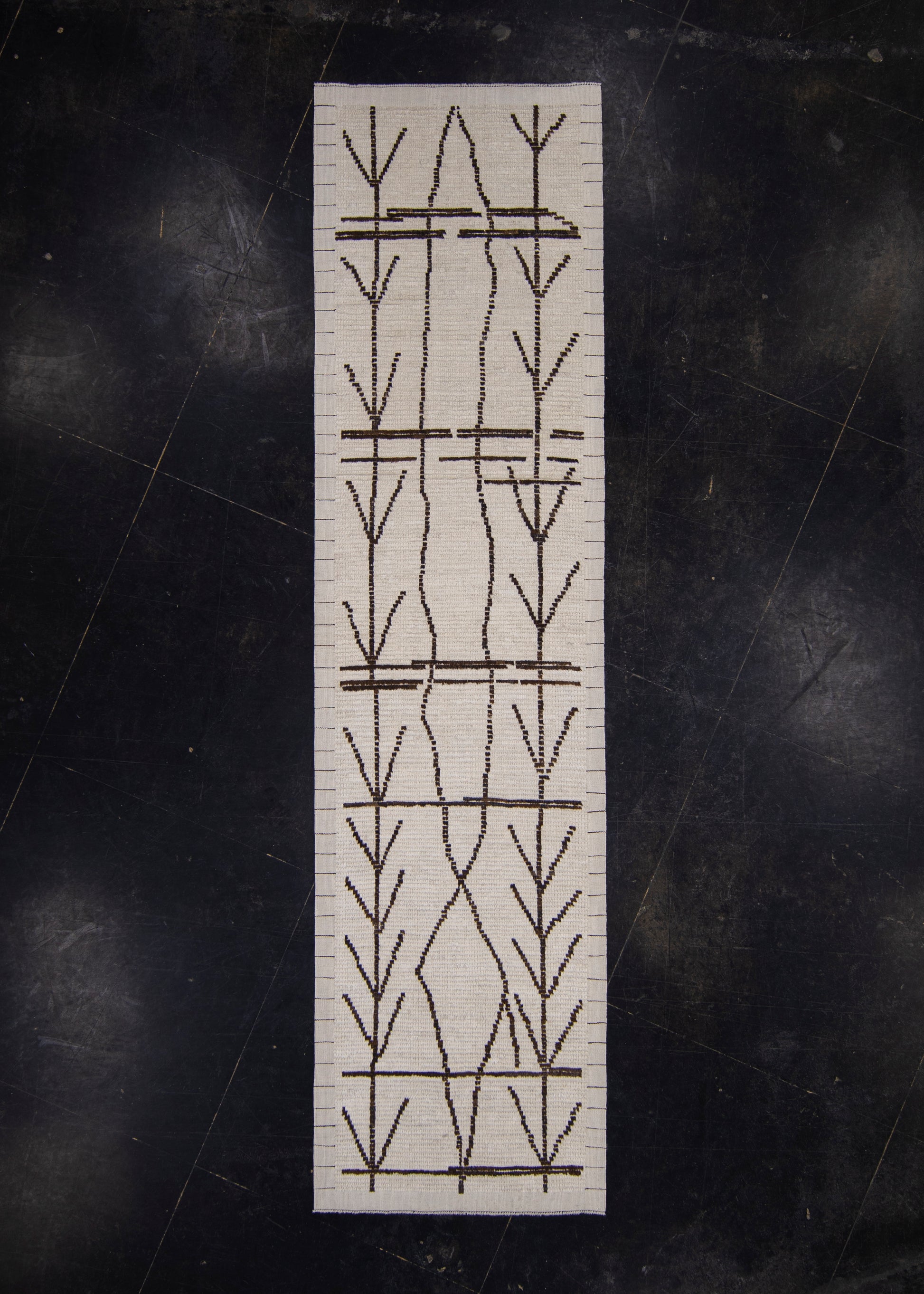 Hand Knotted Turkish Tulu Rug Runner 2'10" x 10'10" #11956