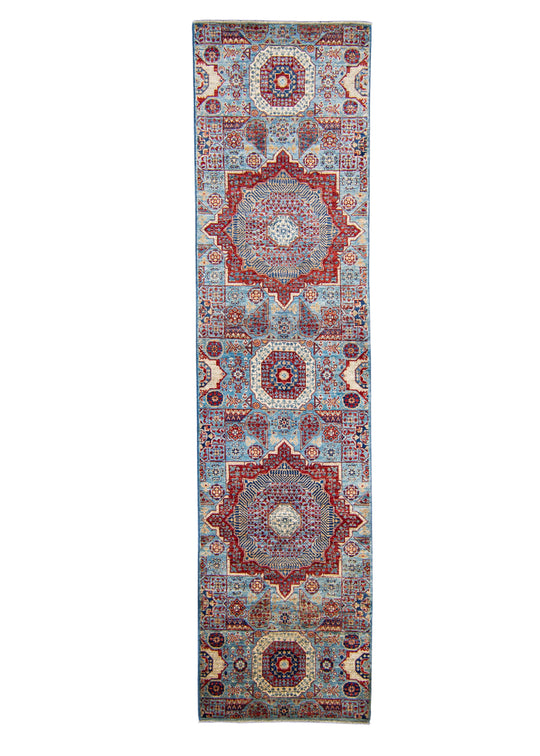 Oriental Hand Knotted Rug Runner 2'6" x 9'11" #6001