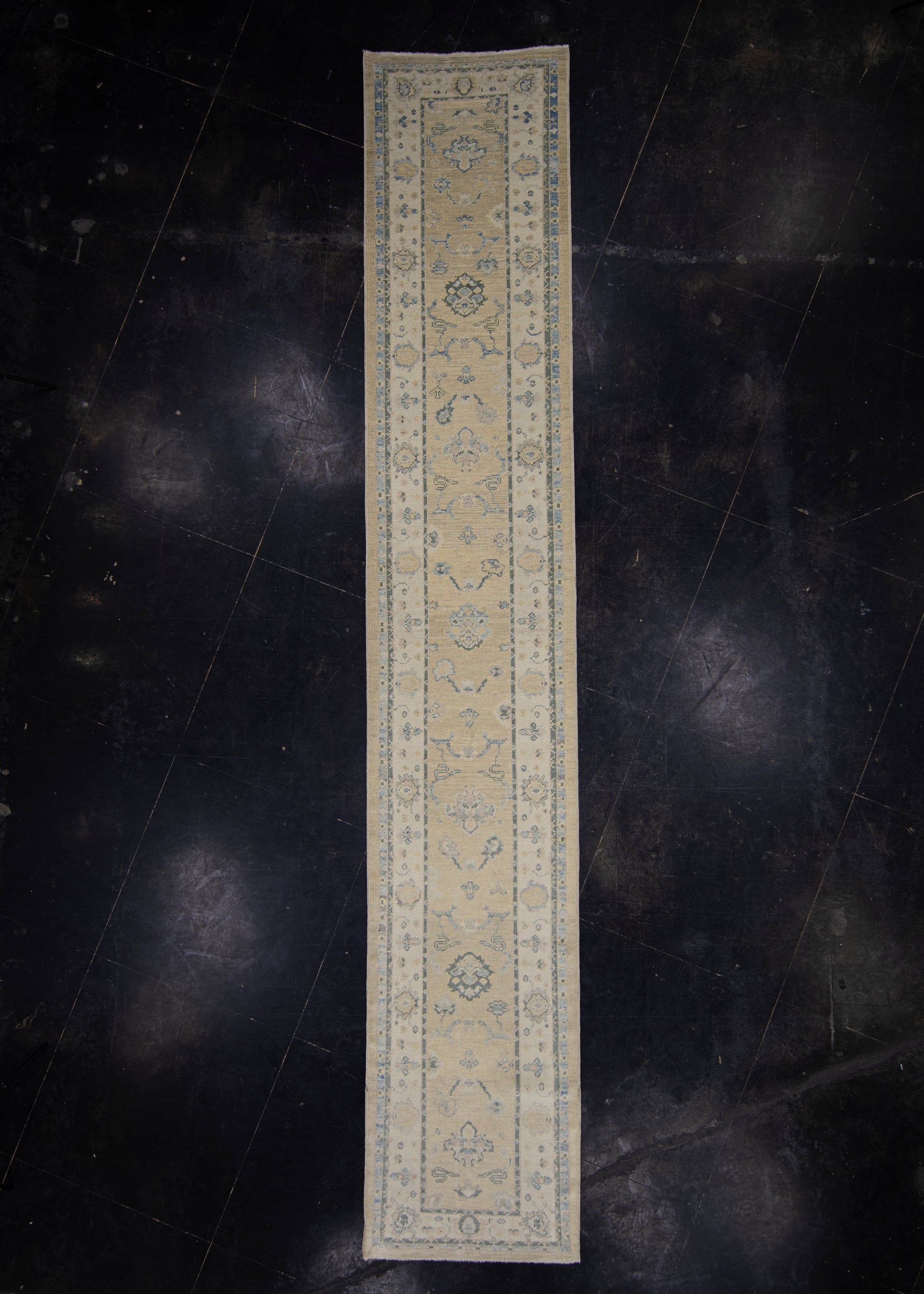 Turkish Oushak Rug 3' x 16'9" #3192