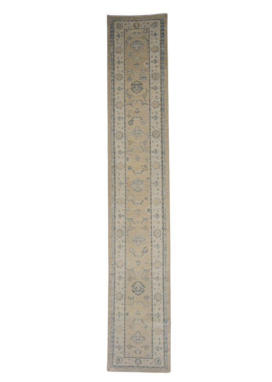 Turkish Oushak Rug 3' x 16'9" #3192