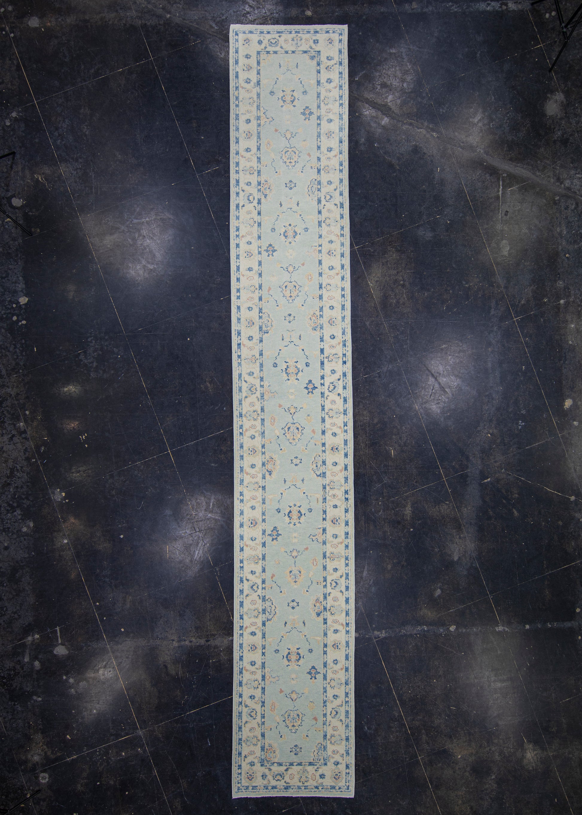 Turkish Oushak Rug Runner 2'11" x 18'6" #7288