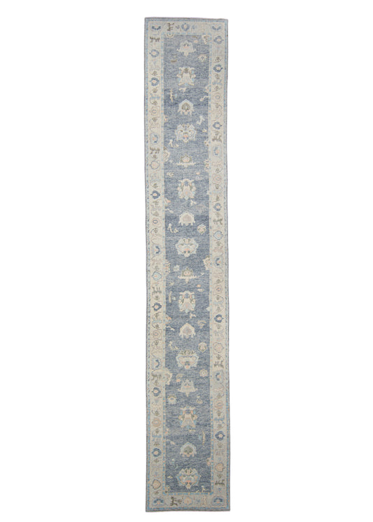 Turkish Oushak Rug Runner 3' x 17'7" #HS-1076