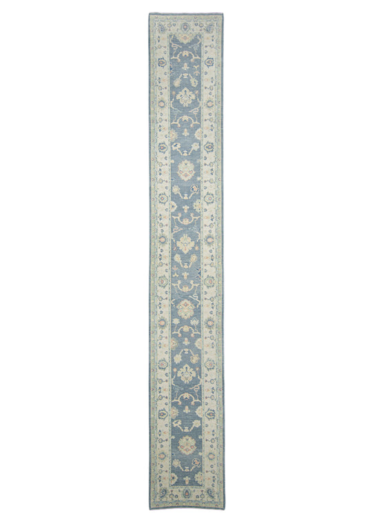 Turkish Oushak Rug Runner 2'10" x 18'6" #7979