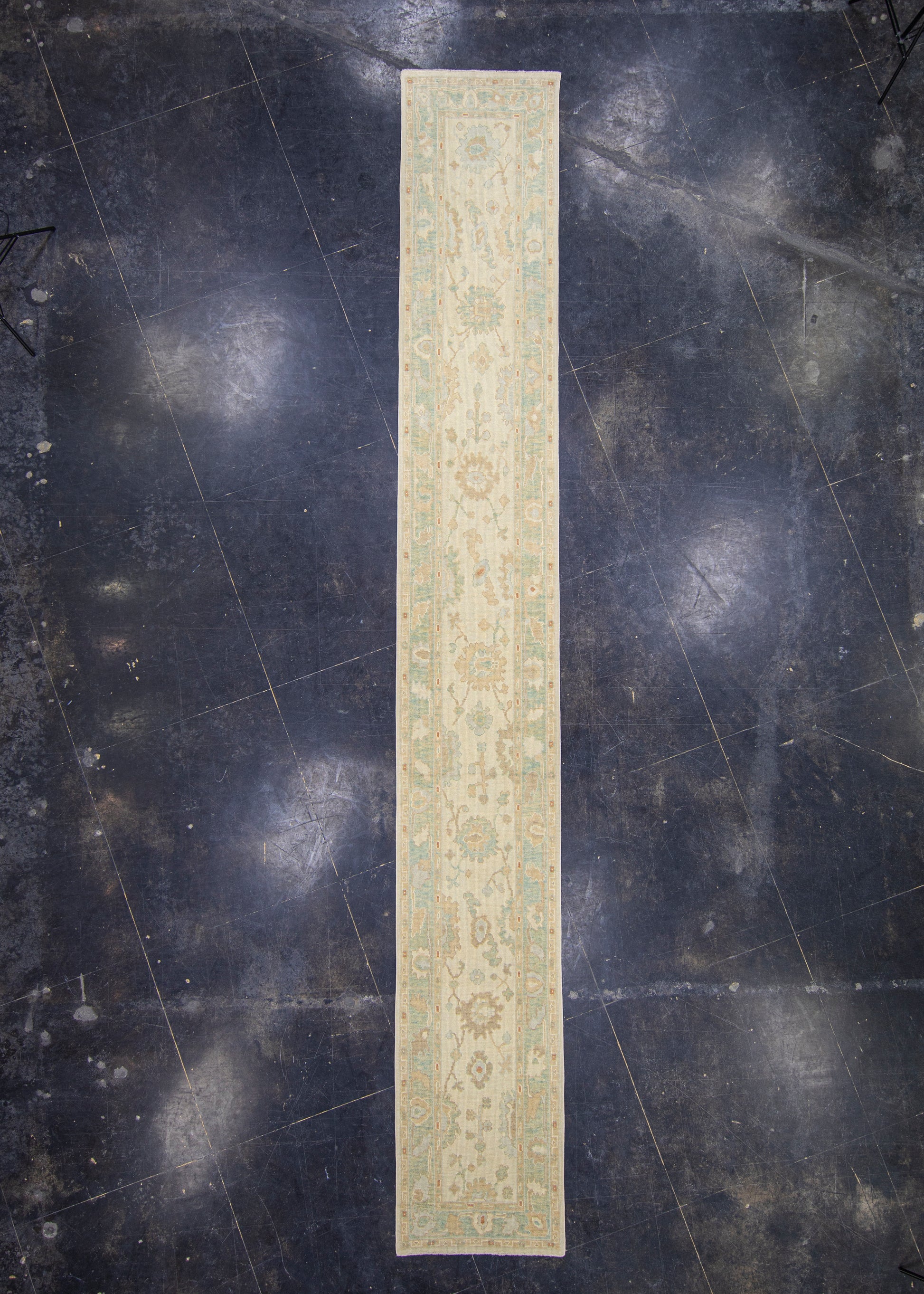 Turkish Oushak Rug Runner 2'5" x 17'7" #1518