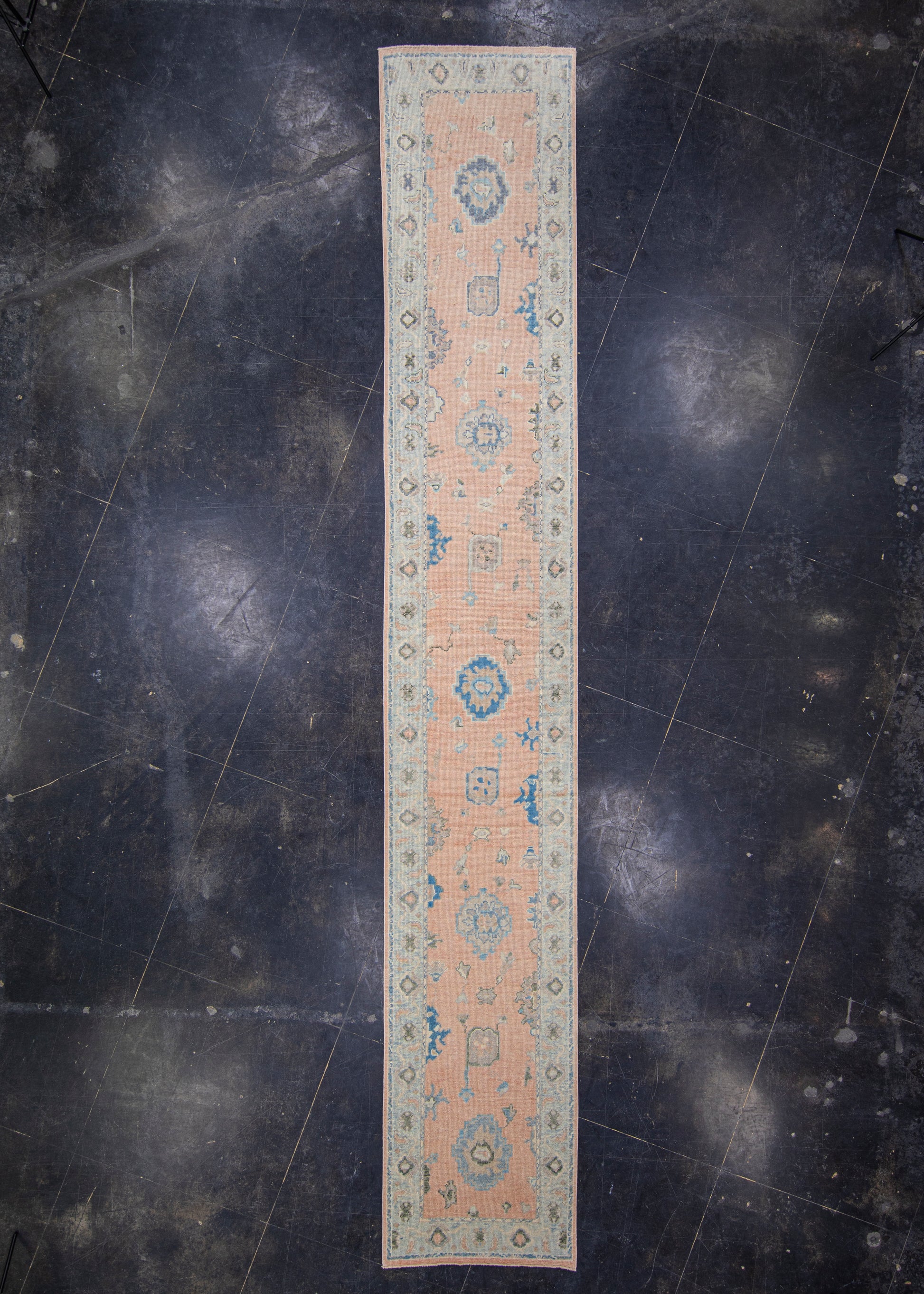 Turkish Oushak Rug Runner 2'11" x 18' #HS-1083