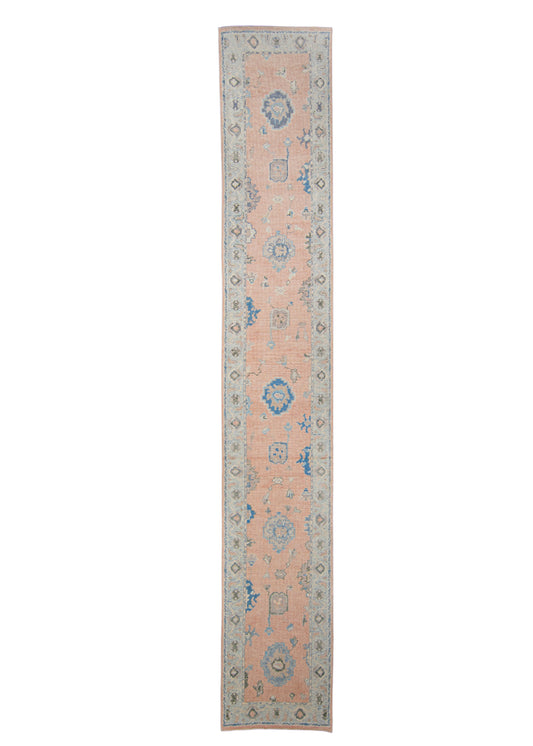 Turkish Oushak Rug Runner 2'11" x 18' #HS-1083