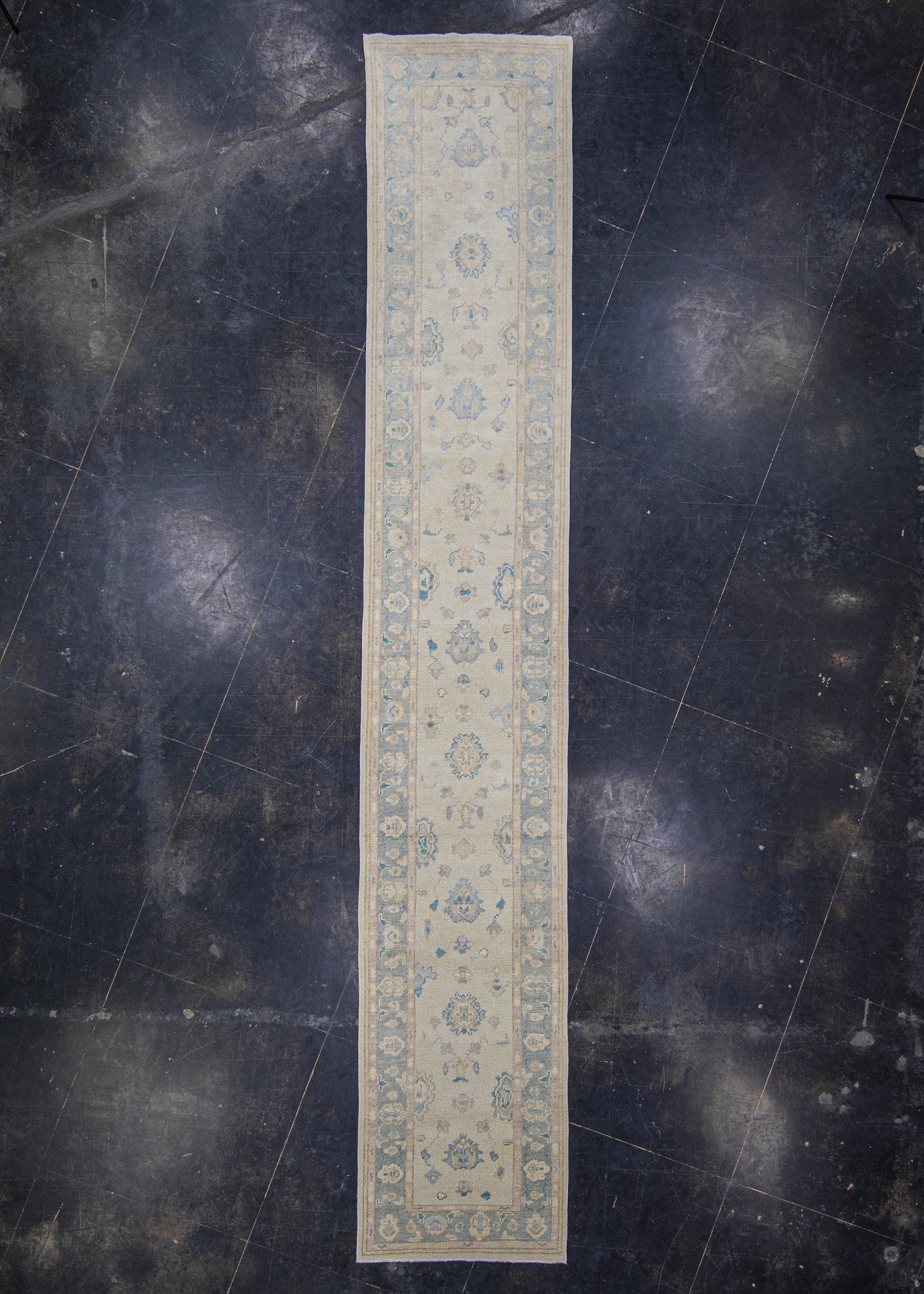 Turkish Oushak Rug Runner 2'11" x 17'1" #2334