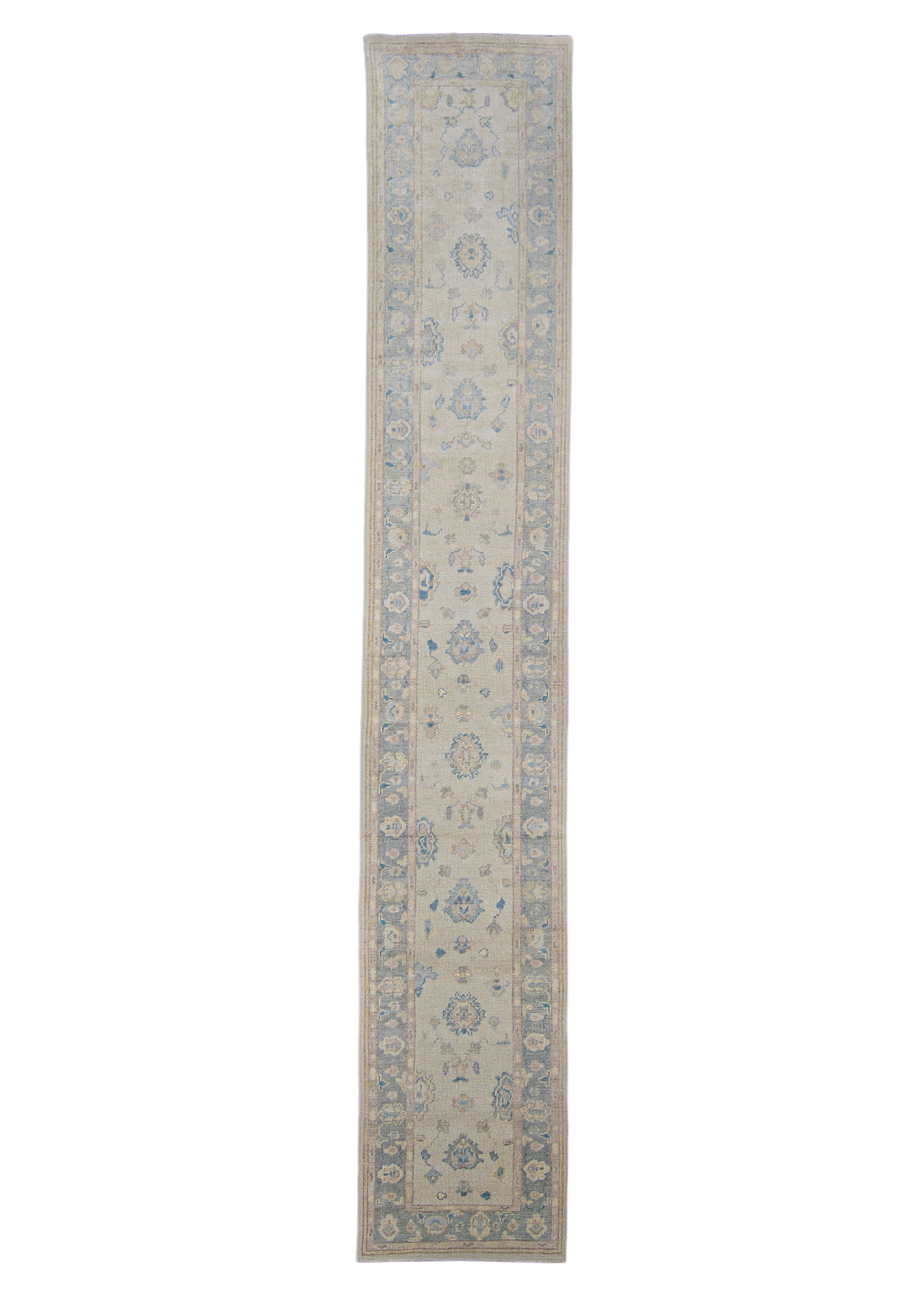 Turkish Oushak Rug Runner 2'11" x 17'1" #2334