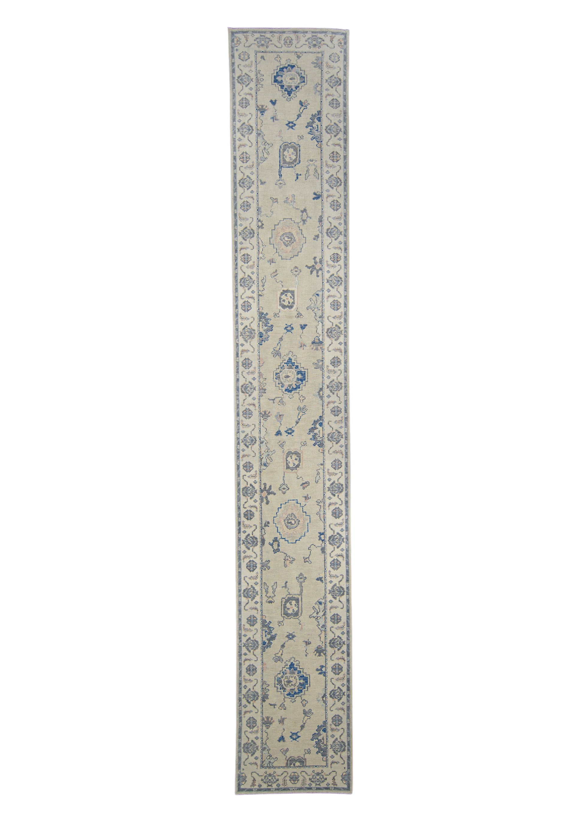 Turkish Oushak Rug Runner 2'11" x 18'8" #8018