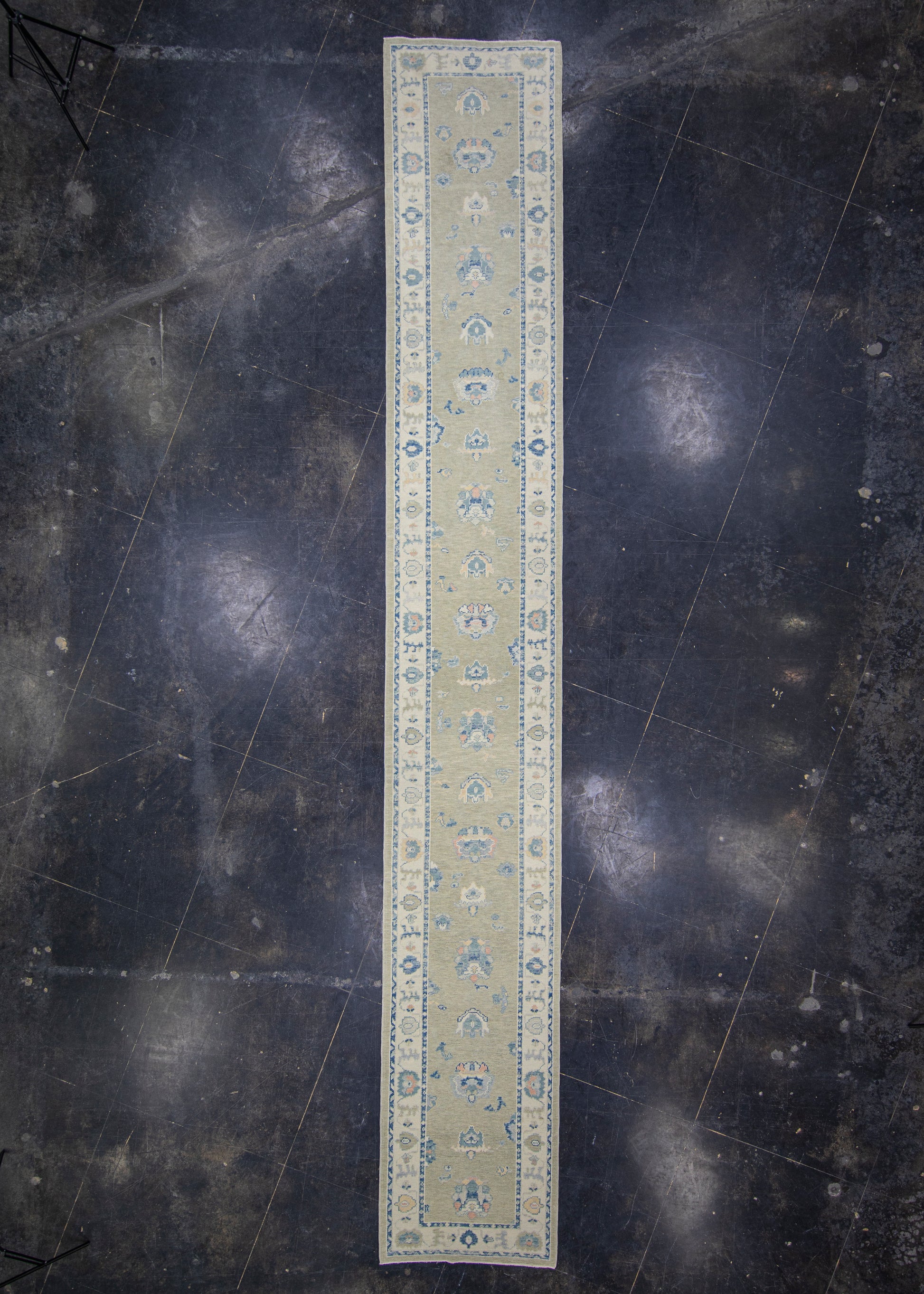 Turkish Oushak Rug Runner 2'11" x 19'11" #7502