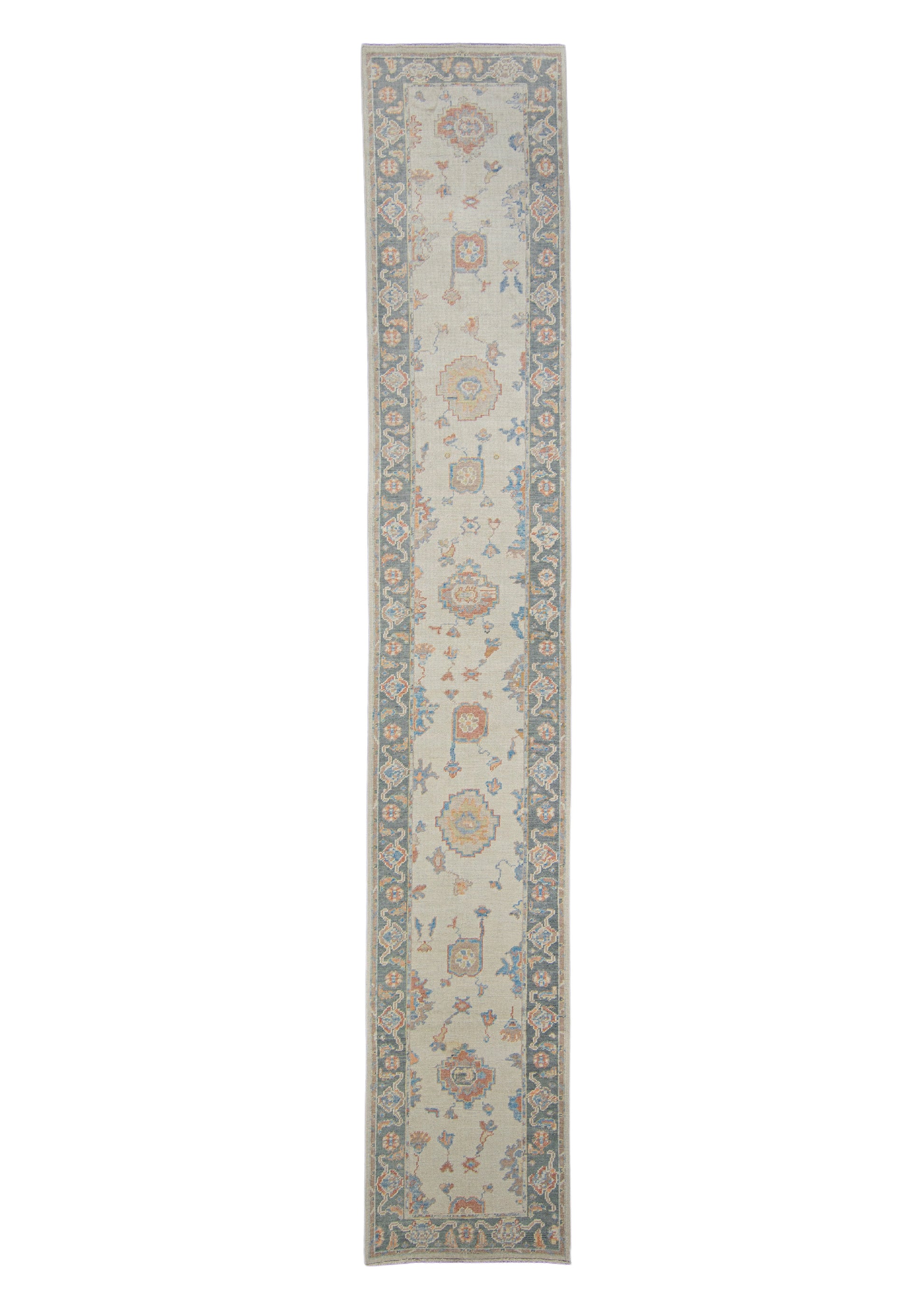 Turkish Oushak Rug Runner 2'11" x 17'2" #HS-2018
