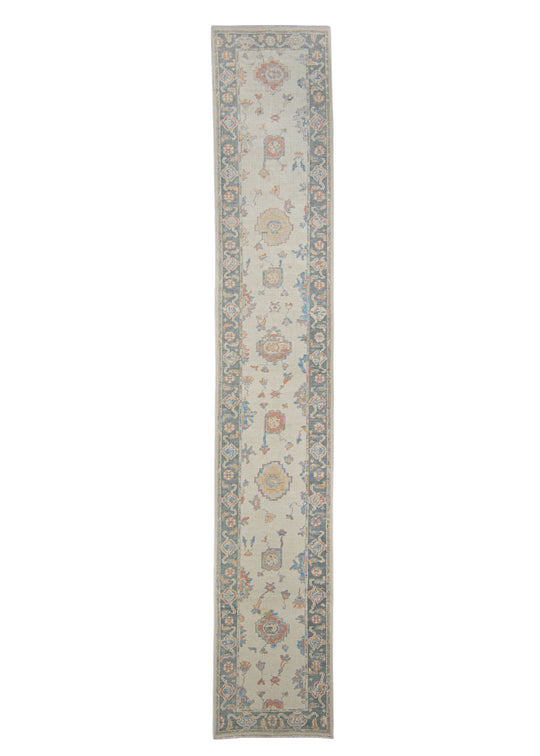 Turkish Oushak Rug Runner 2'11" x 17'2" #HS-2018