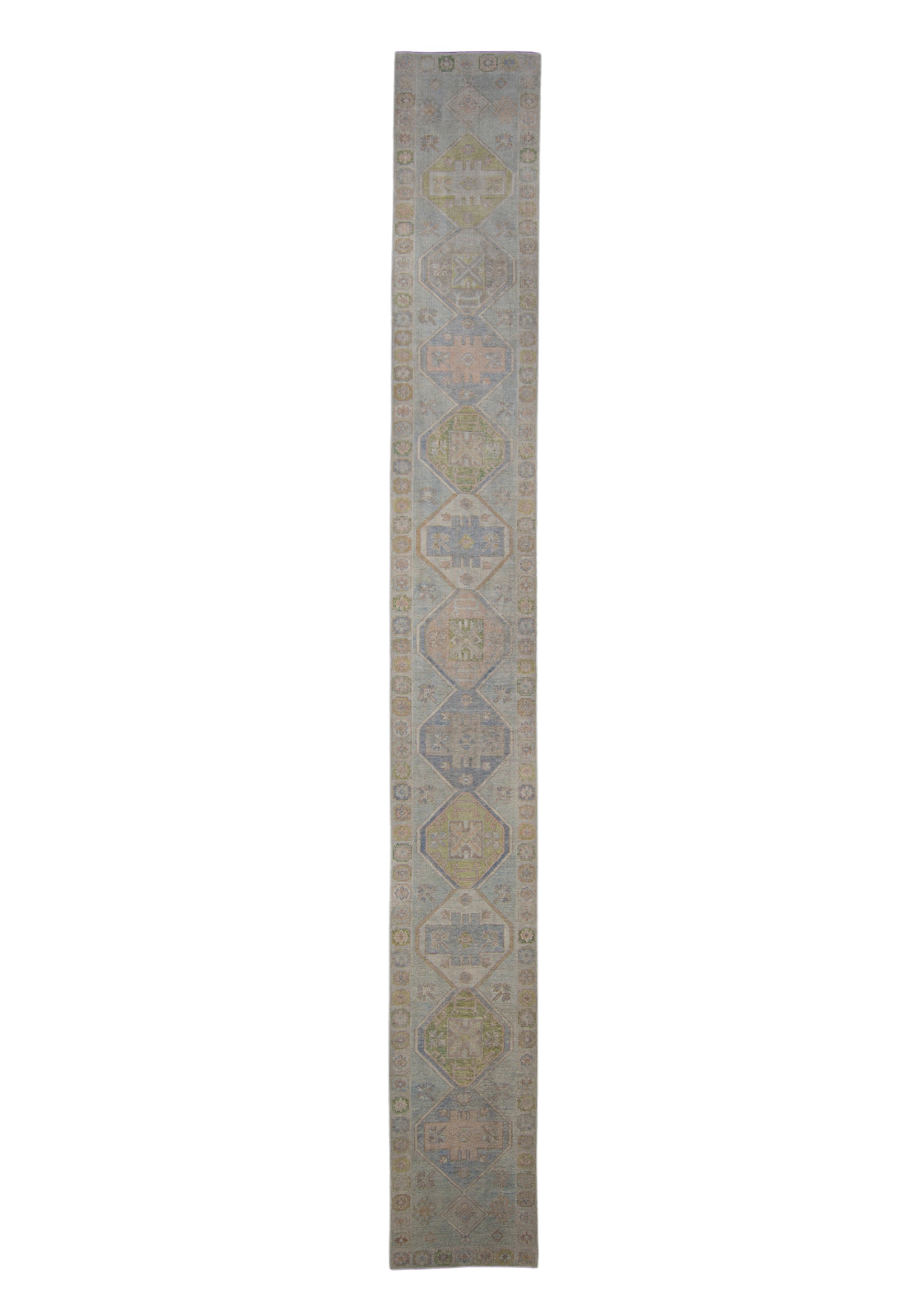 Turkish Oushak Rug Runner 2'11" x 24' #10871
