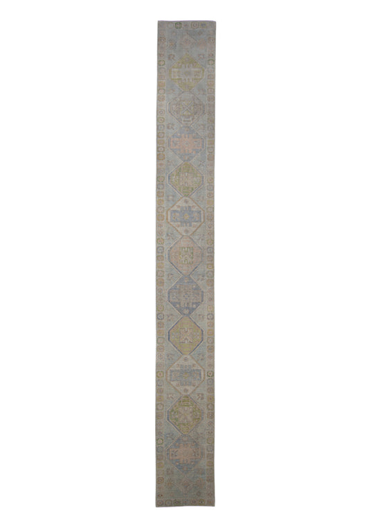 Turkish Oushak Rug Runner 2'11" x 24' #10871