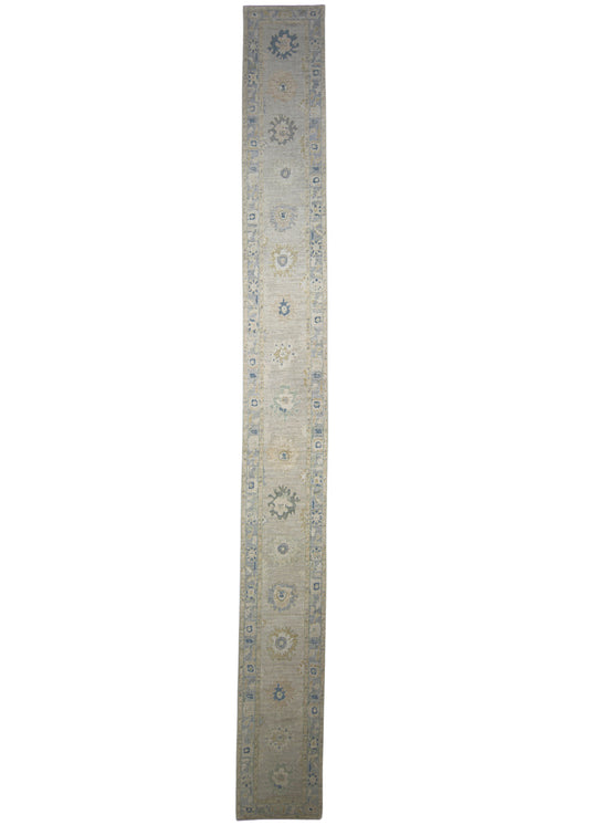 Turkish Oushak Rug Runner 3' x 28'2" #11750