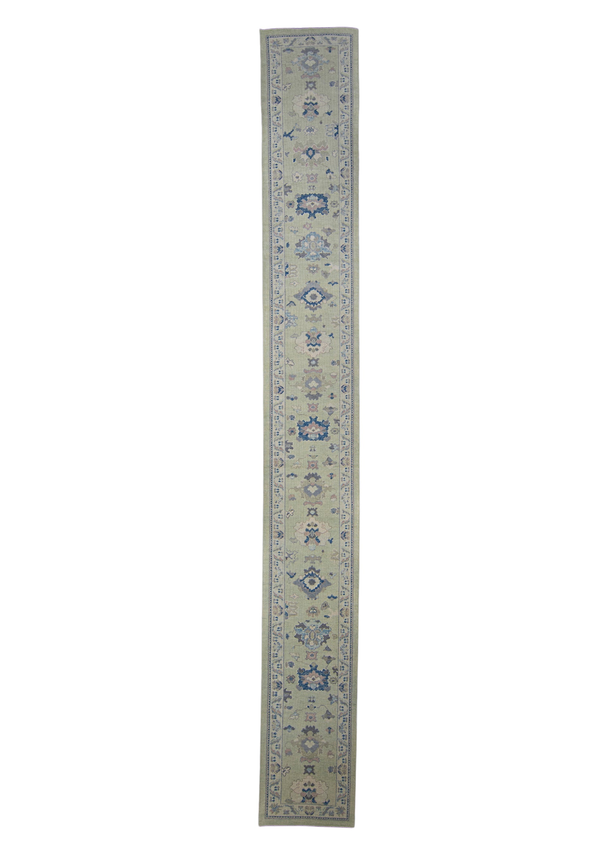 Turkish Oushak Rug Runner 2'9" x 22'3" #7691