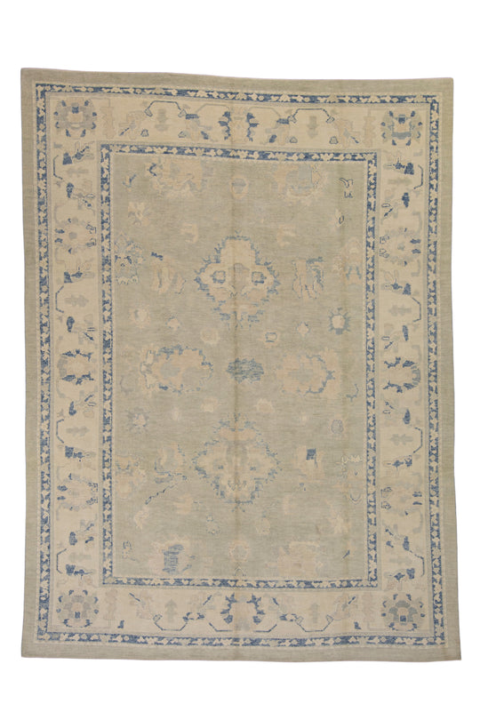 Turkish Oushak Rug 9'1" x 12'3" #7108