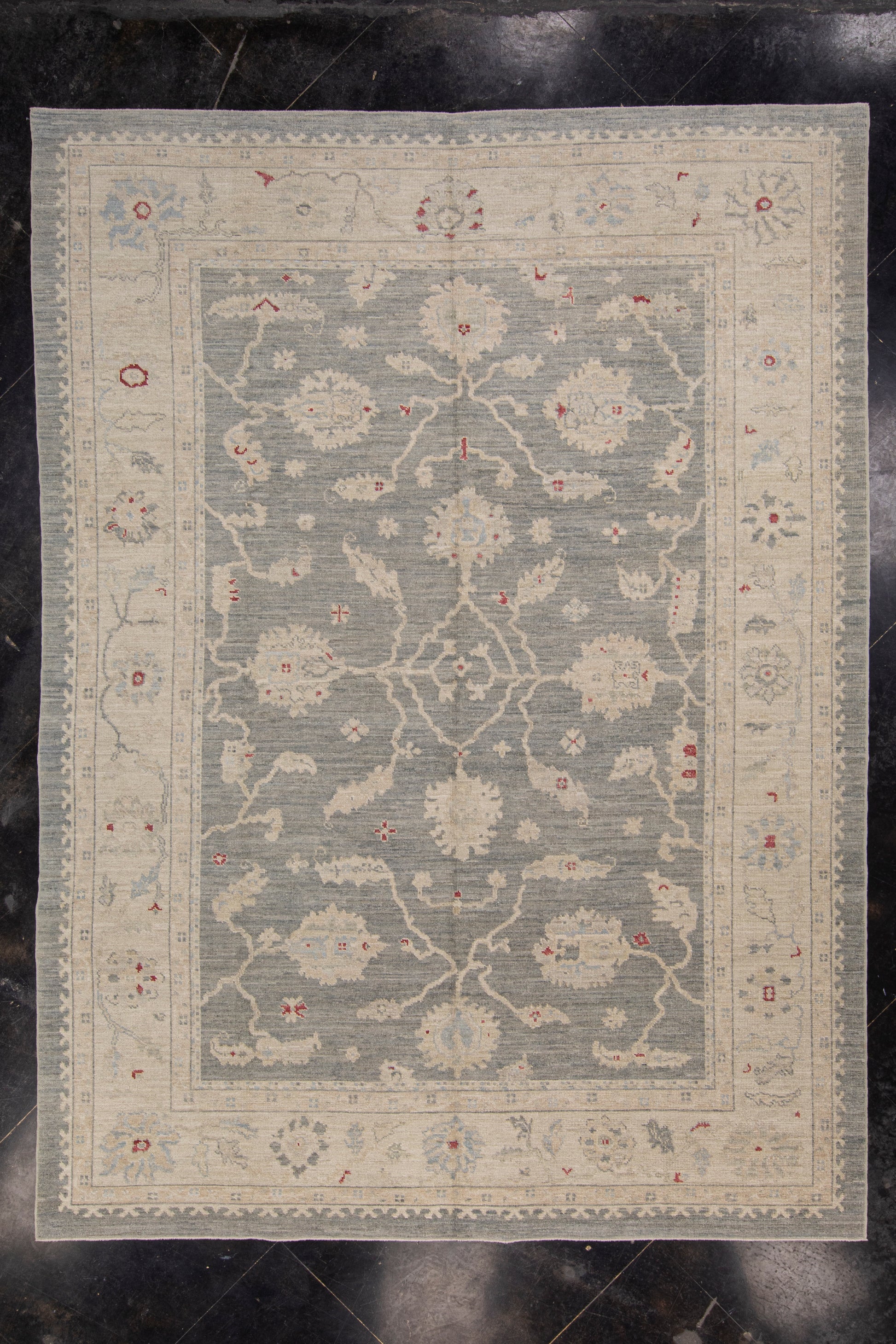 Turkish Oushak Rug 9'5" x 12'9" #2522