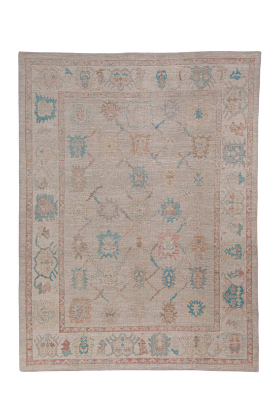 Turkish Oushak Rug 9'4" x 12'4" #1015