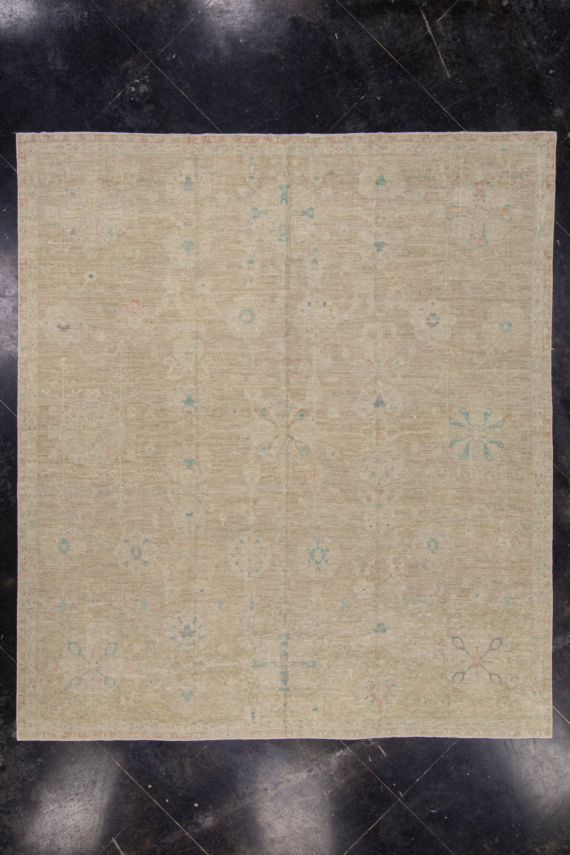 Antique Look Turkish Oushak Rug 9'2" x 10'5" #5059