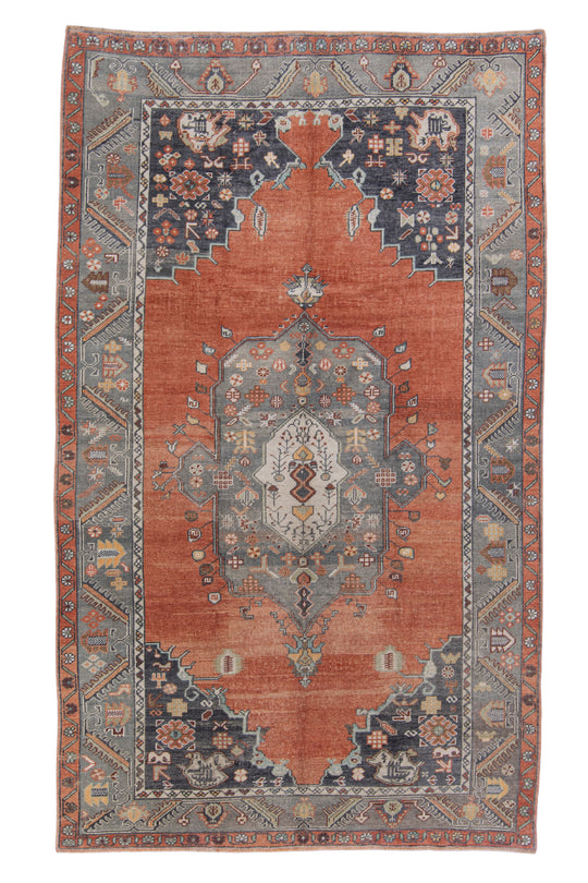 Turkish Vintage Anatolian Rug 6'2" x 10' #6062