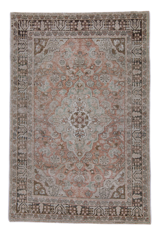 Turkish Vintage Anatolian Rug 4'4" x 6'3" #6061