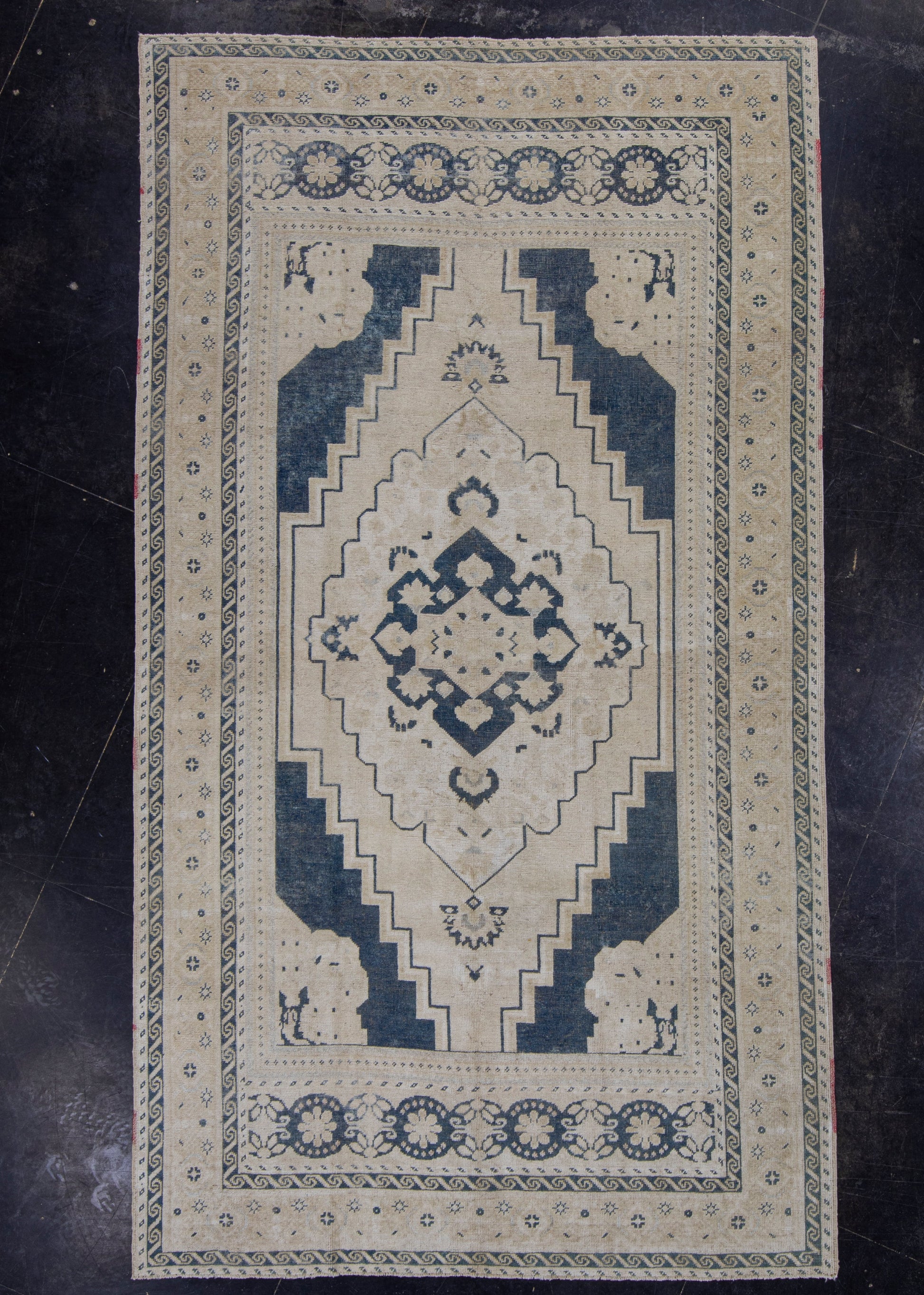 Turkish Vintage Anatolian Rug 5'7" x 10' #6039