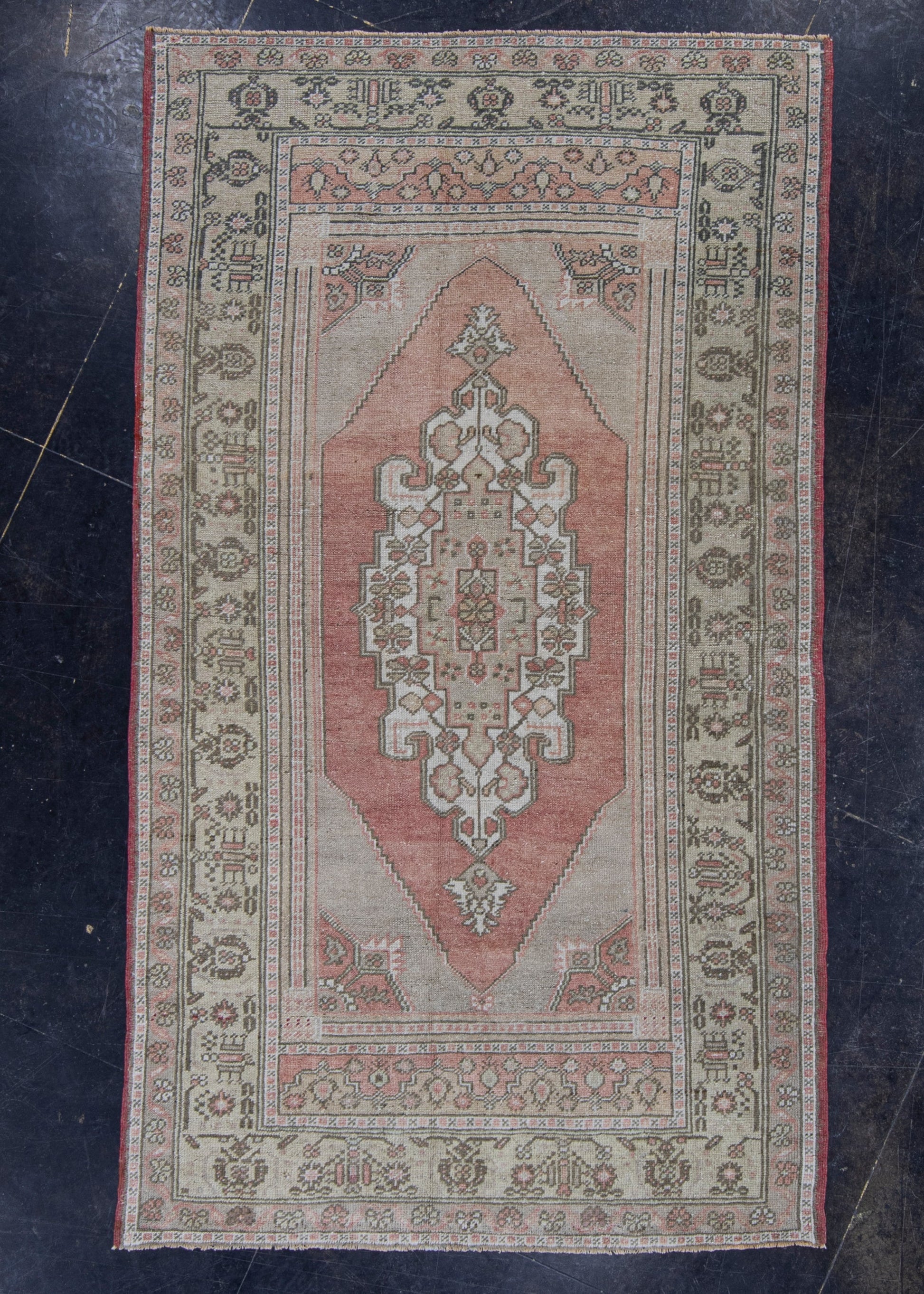 Turkish Vintage Anatolian Rug 3'11" x 6'11" #6037