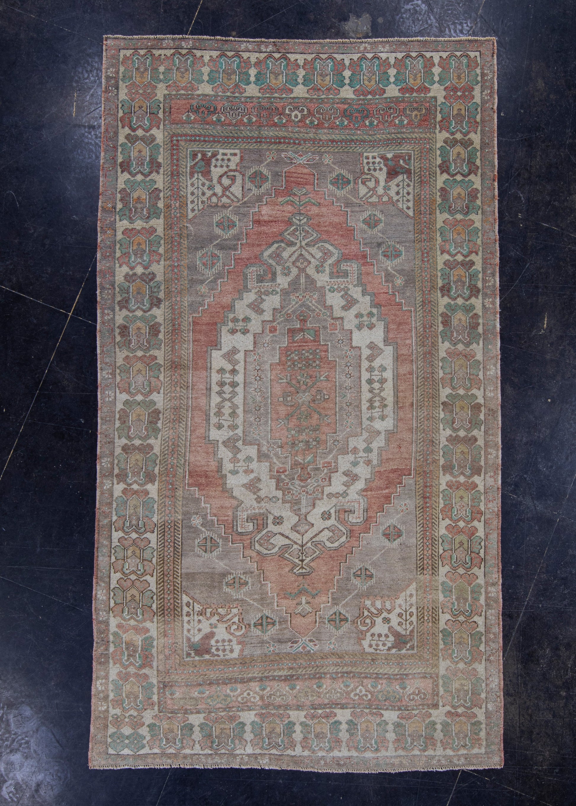 Turkish Vintage Anatolian Rug 4'7" x 8'3" #6025