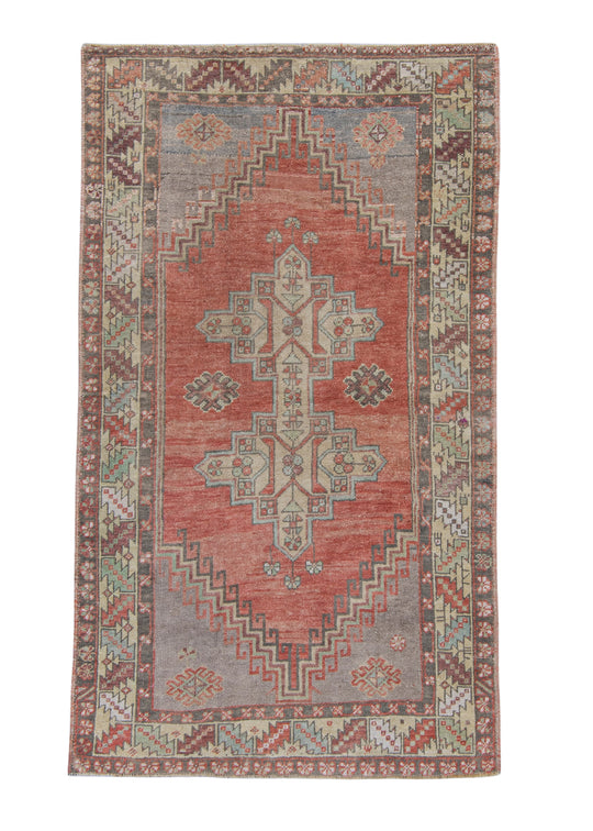 Turkish Vintage Anatolian Rug 3'10" x 6'7" #6020