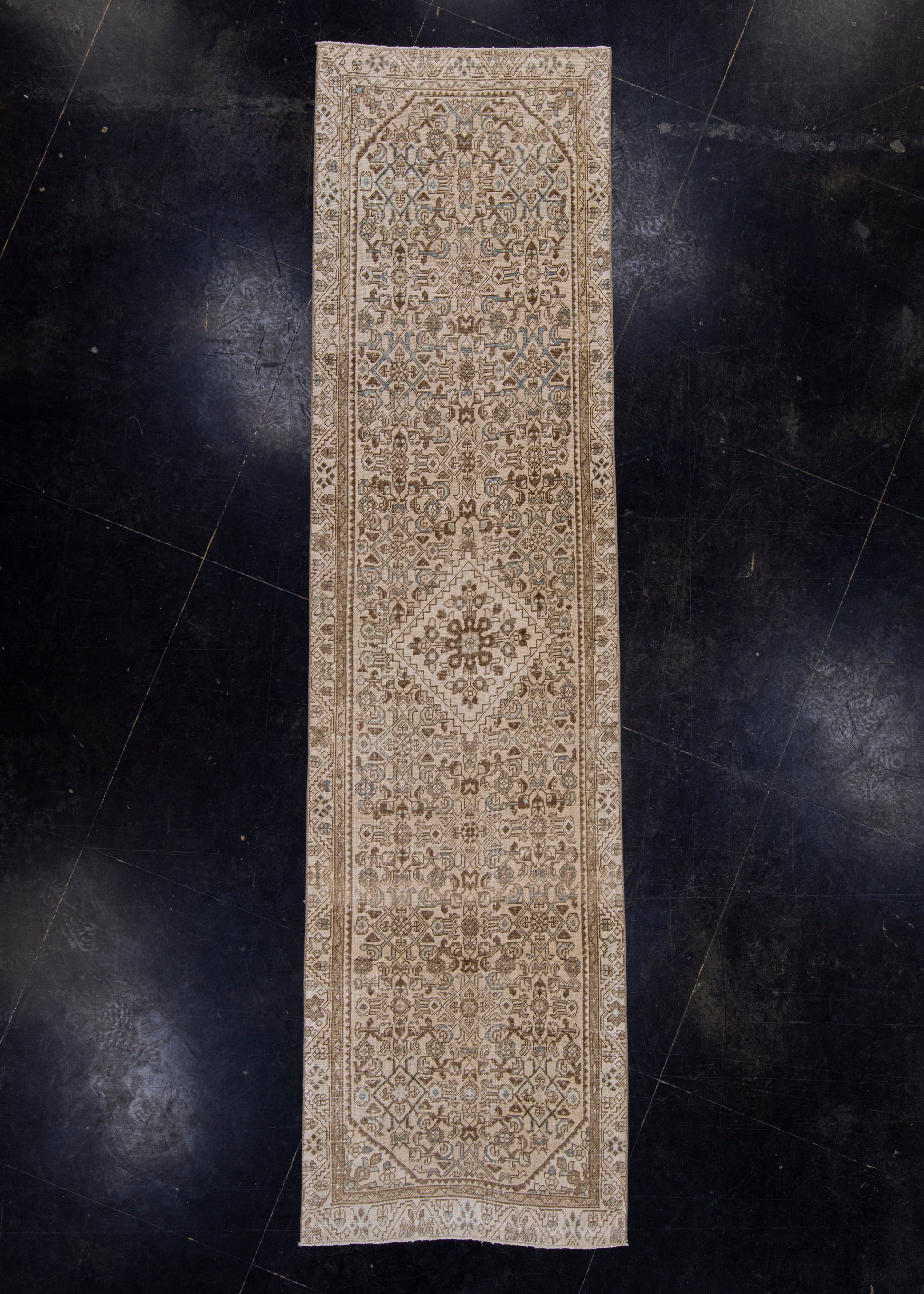 Turkish Vintage Anatolian Rug 3' x 11'7" #6010
