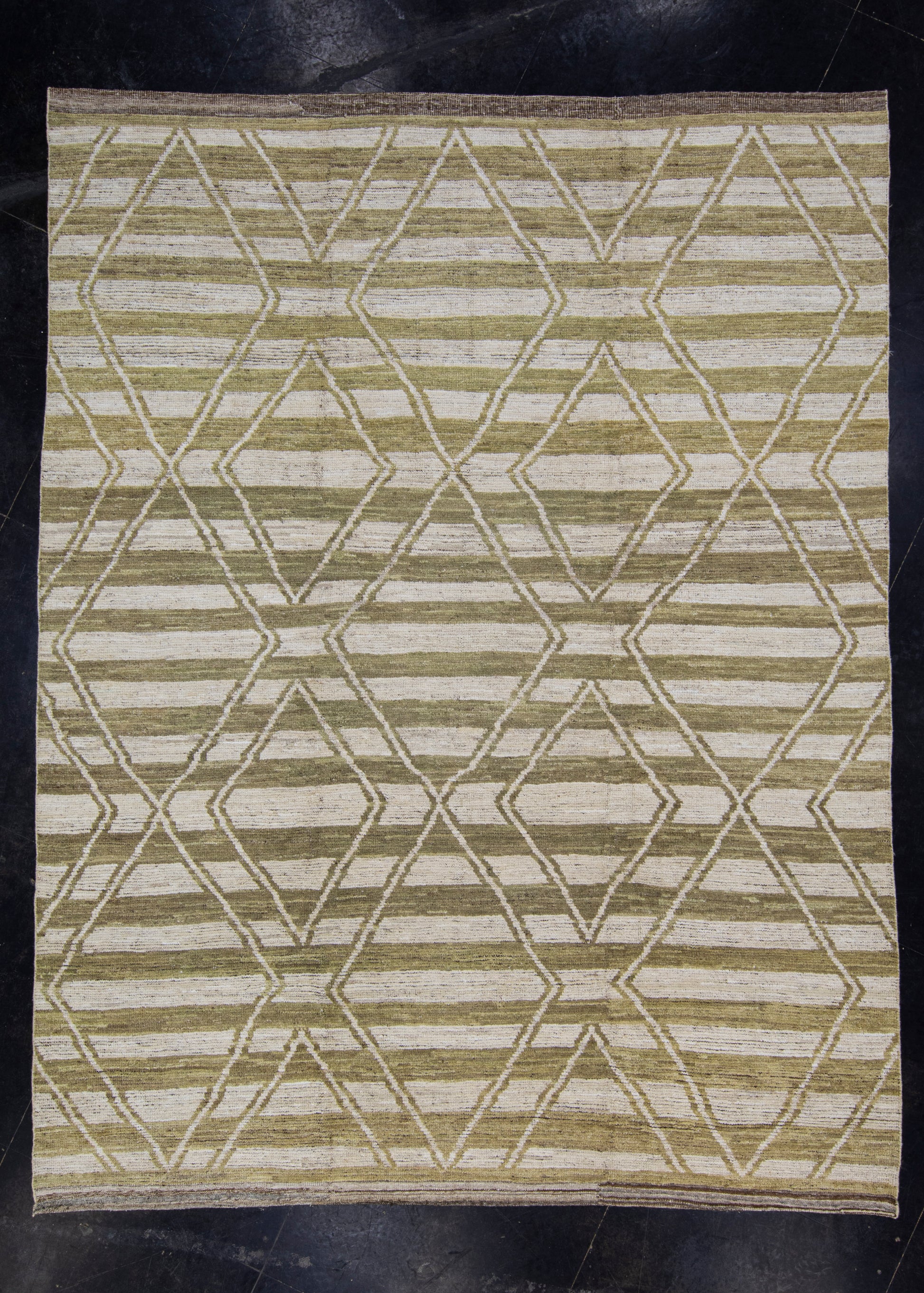 Hand Knotted Modern Moroccan Rug 9'2" x 11'11" #AS-8006
