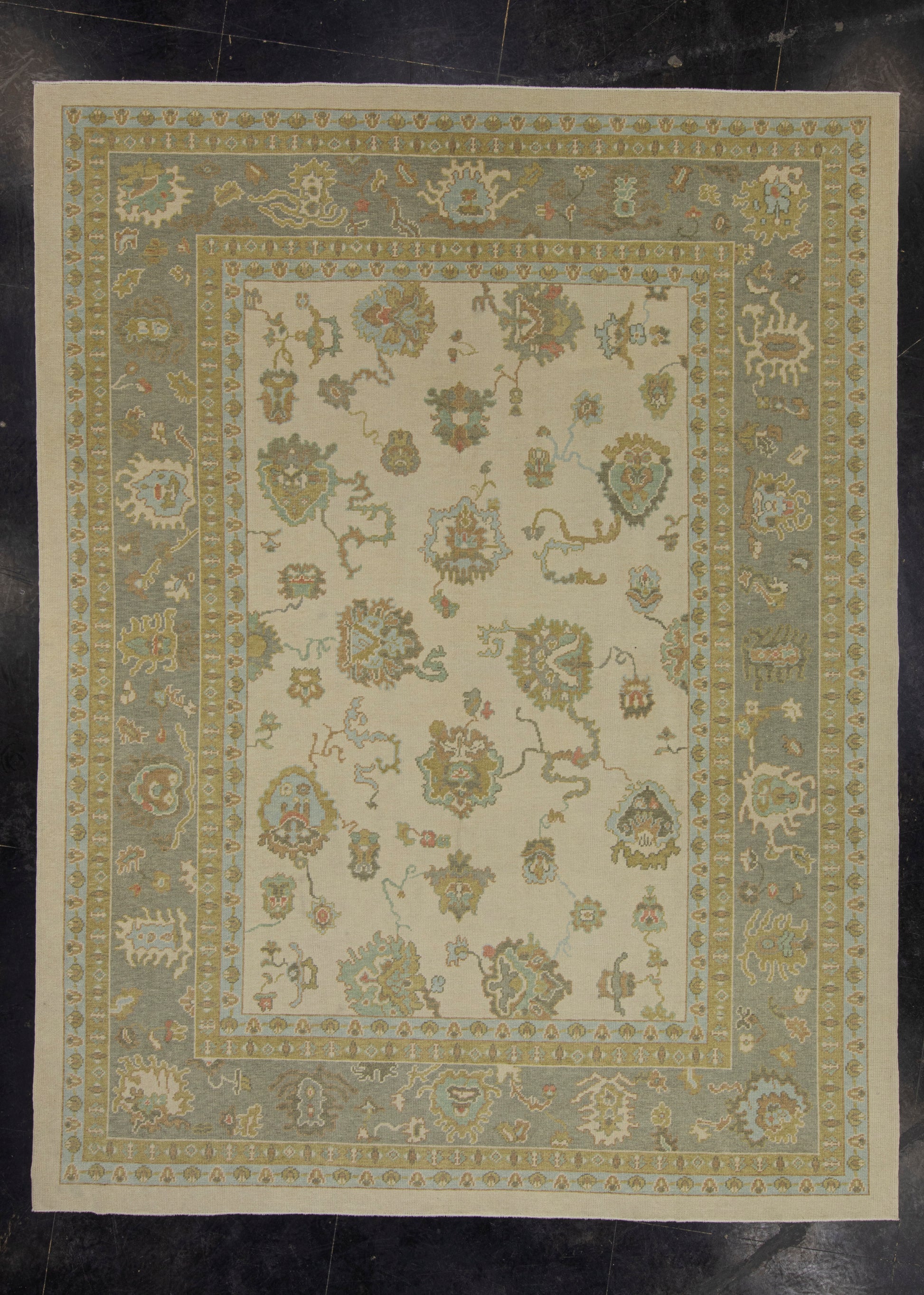 Turkish Oushak Rug 9'3" x 12'1" #16688