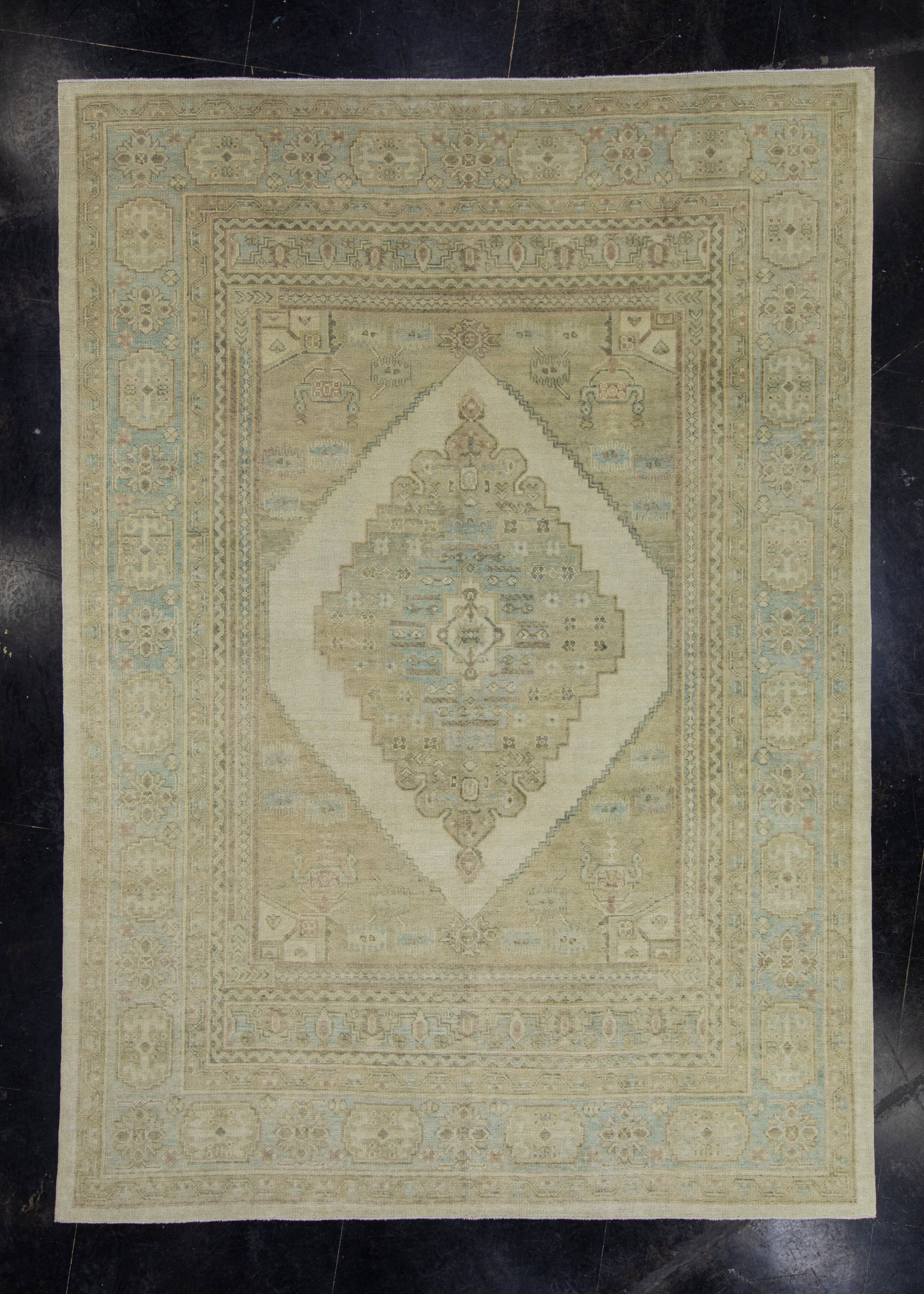 Turkish Antique Look Oushak Rug 9'3" x 13' #16784
