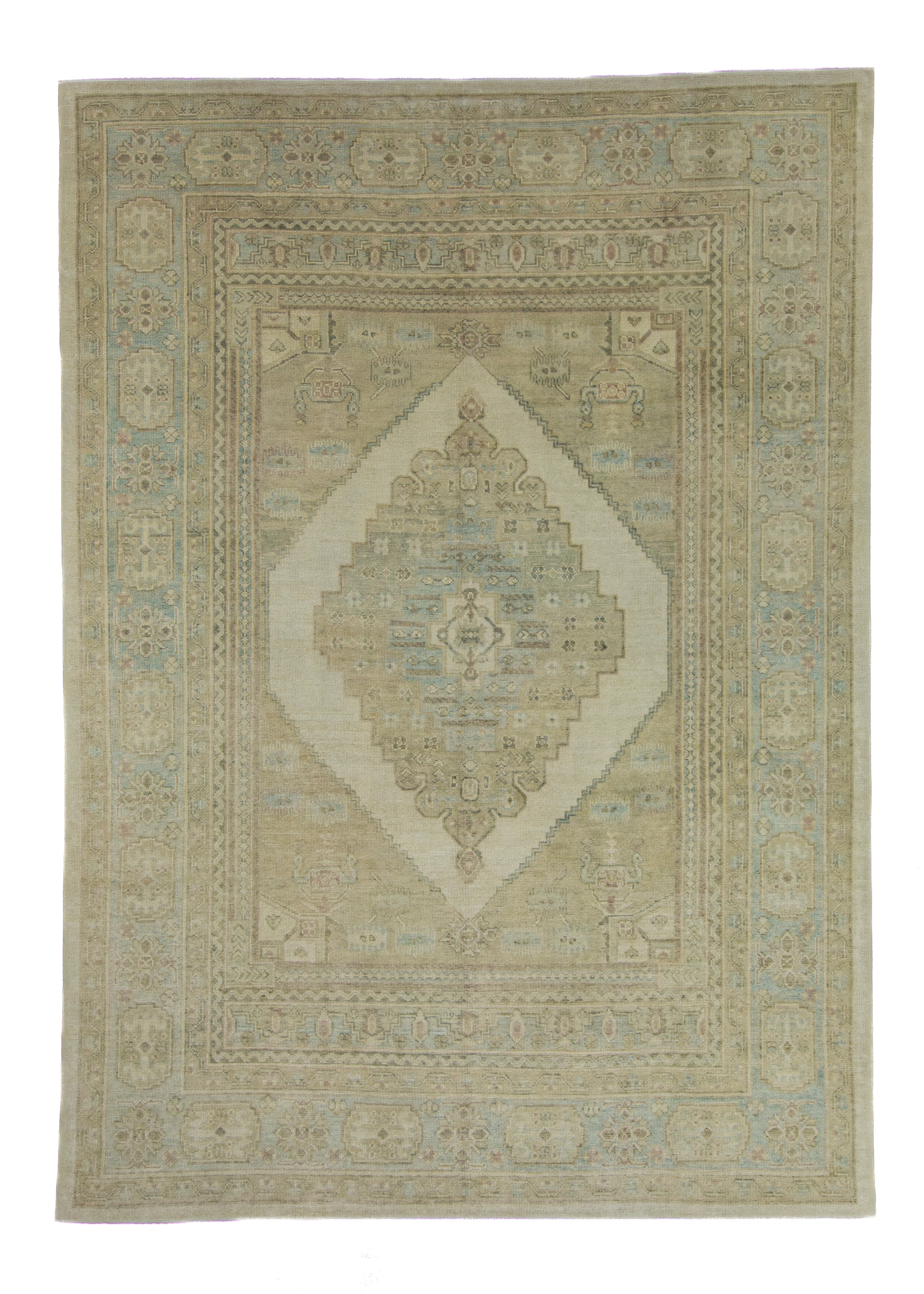 Turkish Antique Look Oushak Rug 9'3" x 13' #16784
