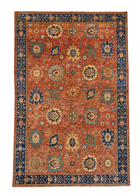 Oriental Hand Knotted Rug 6' x 9'2" #9007