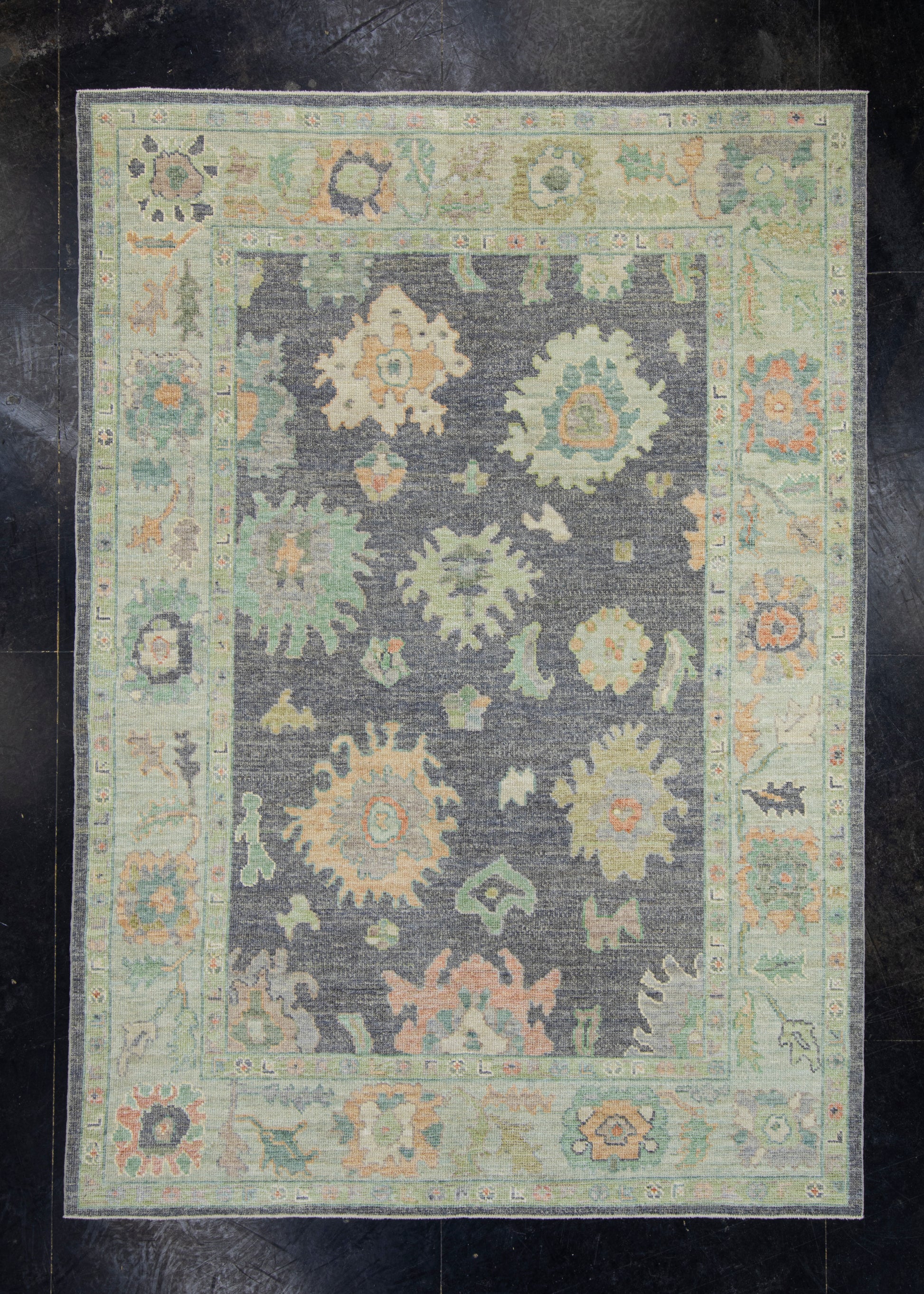 Turkish Oushak Rug 6'2" x 8'9" #16541