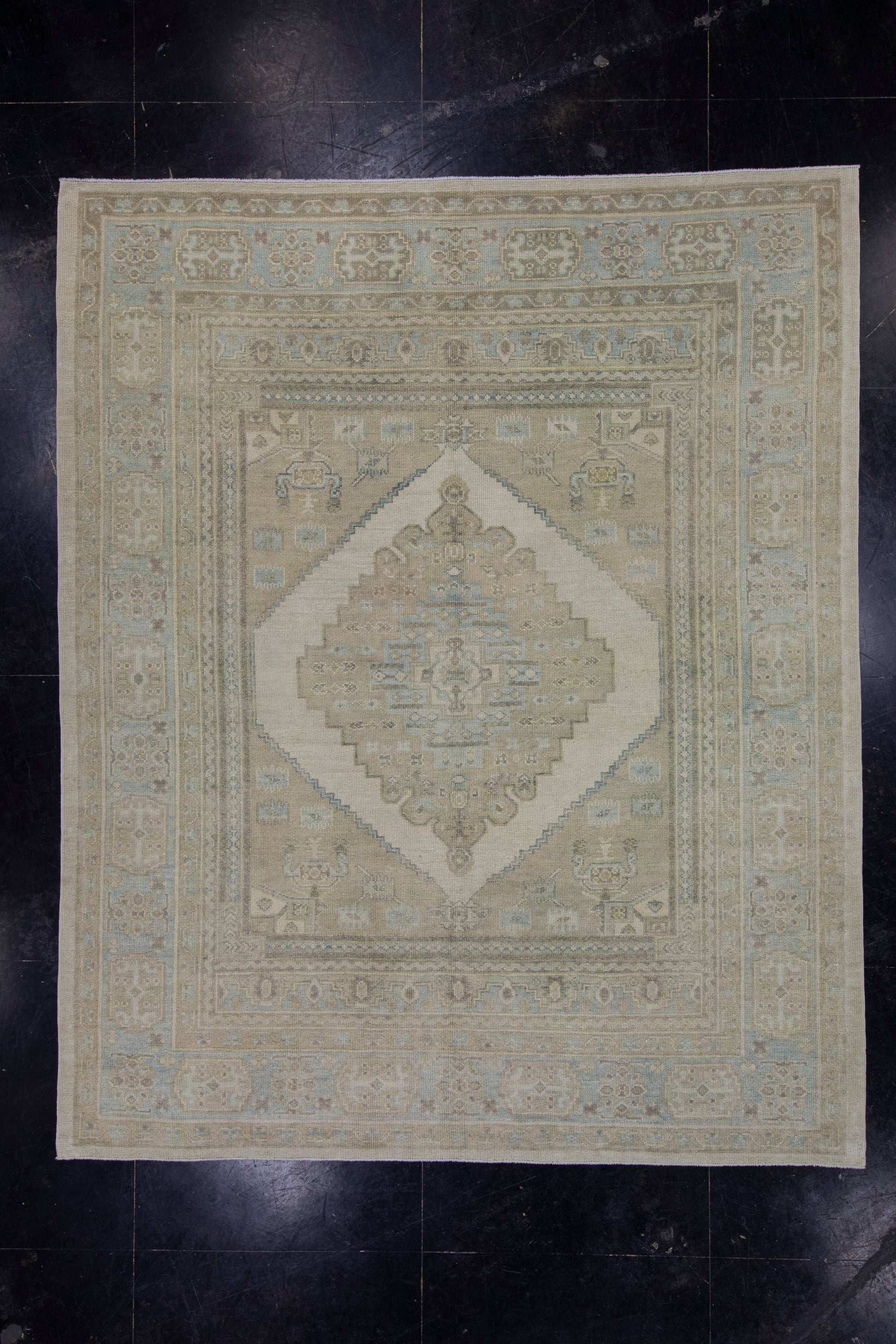 Turkish Antique Look Oushak Rug 8'4" x 10'2" #16733