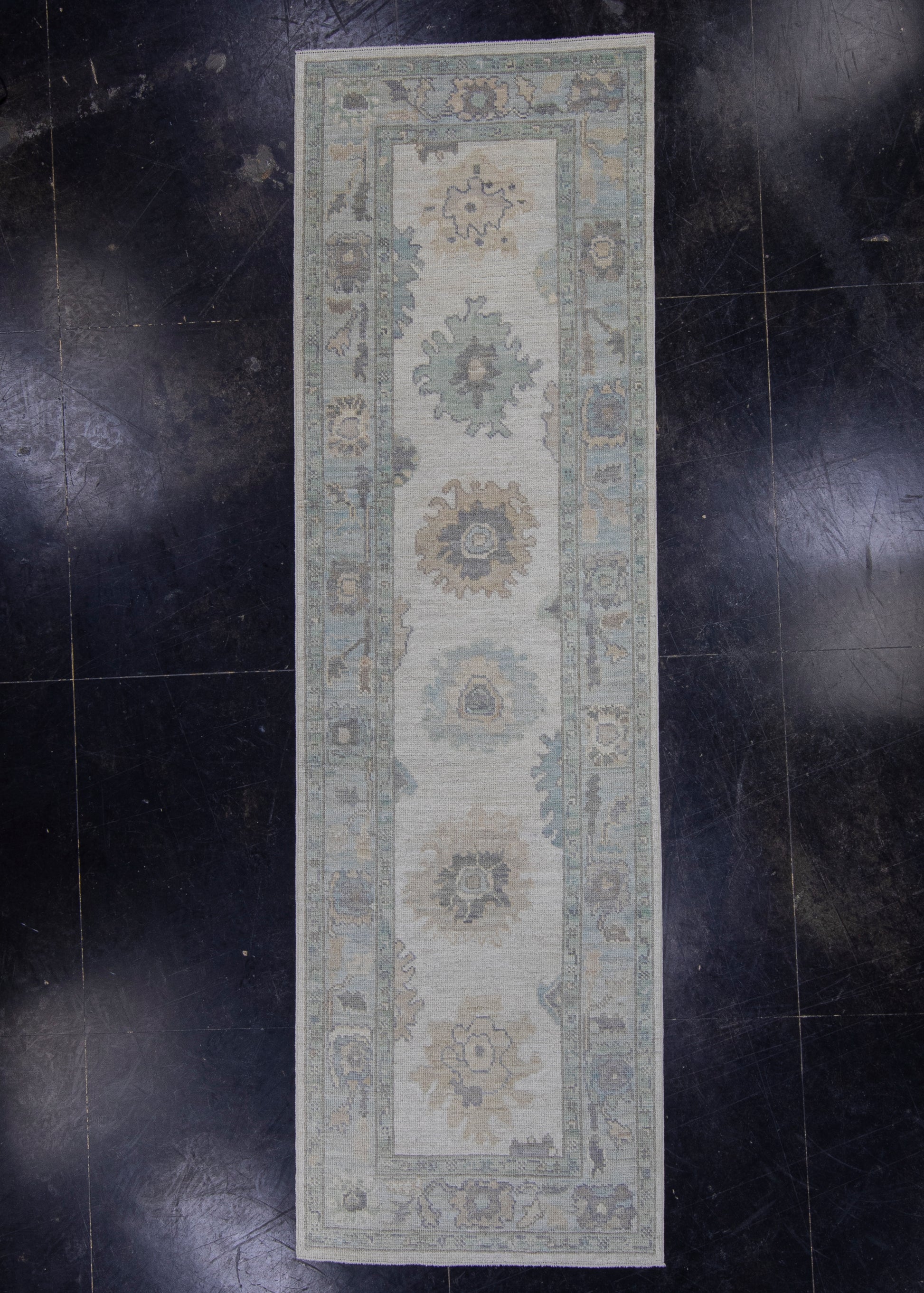 Turkish Oushak Runner Rug 3'1" x 10'2" #16379