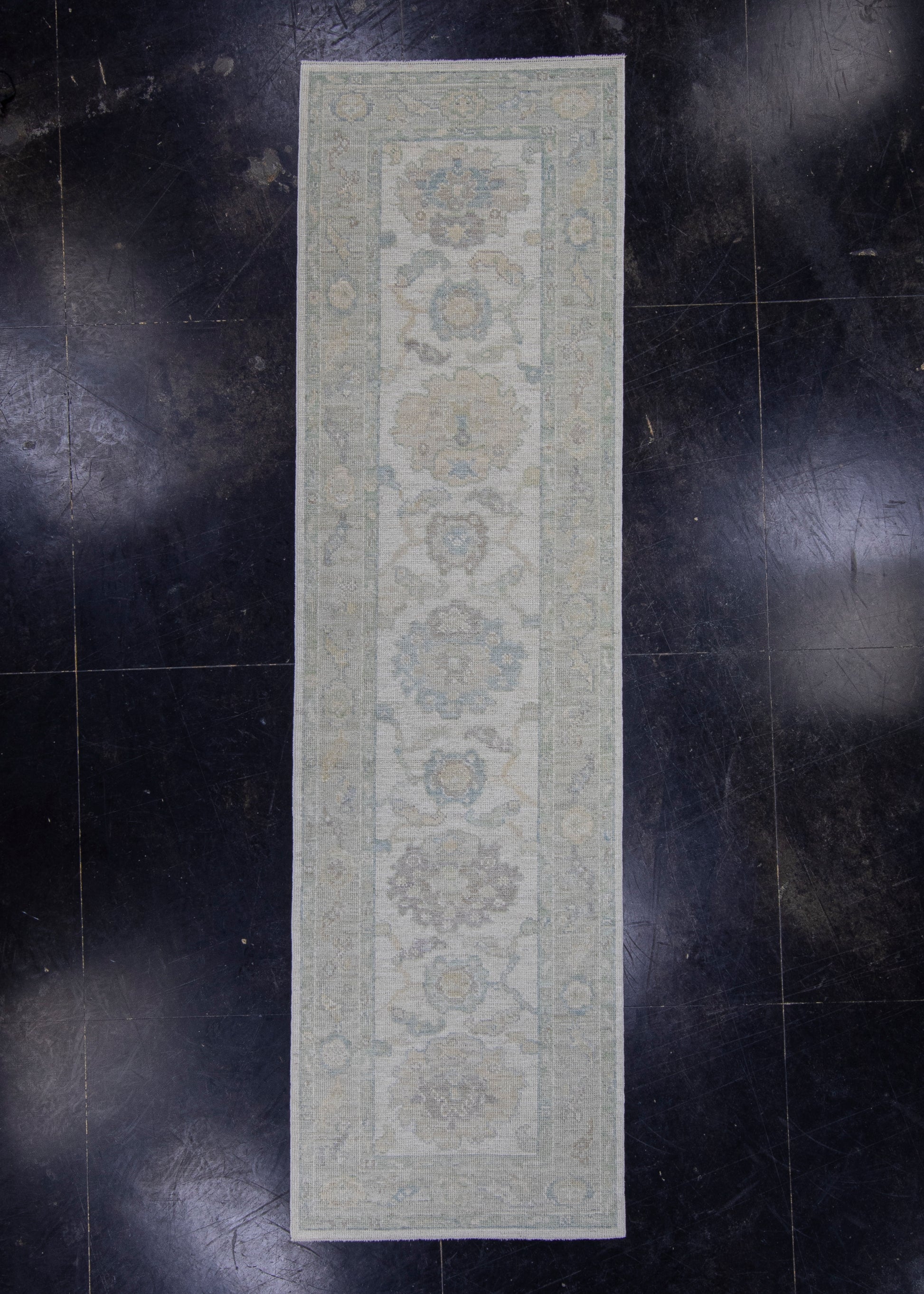 Turkish Oushak Runner Rug 2'10" x 10'1" #16282