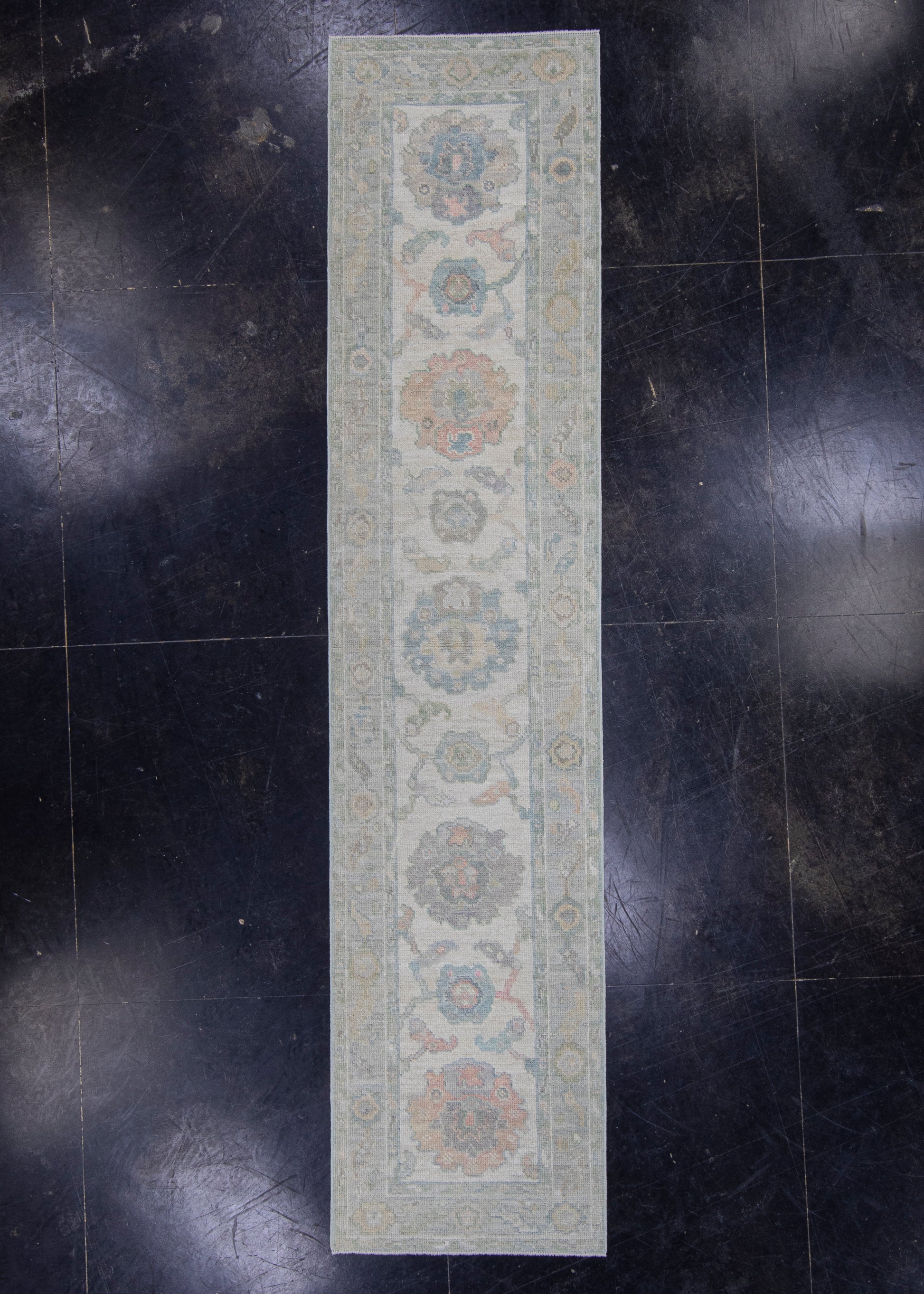 Turkish Oushak Runner Rug 2'3" x 10'2" #16193