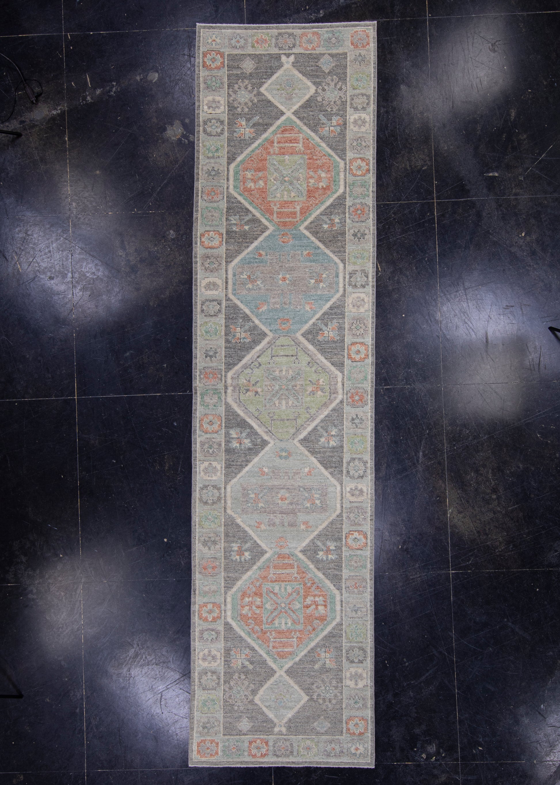 Turkish Oushak Runner Rug 2'11" x 12' #16163