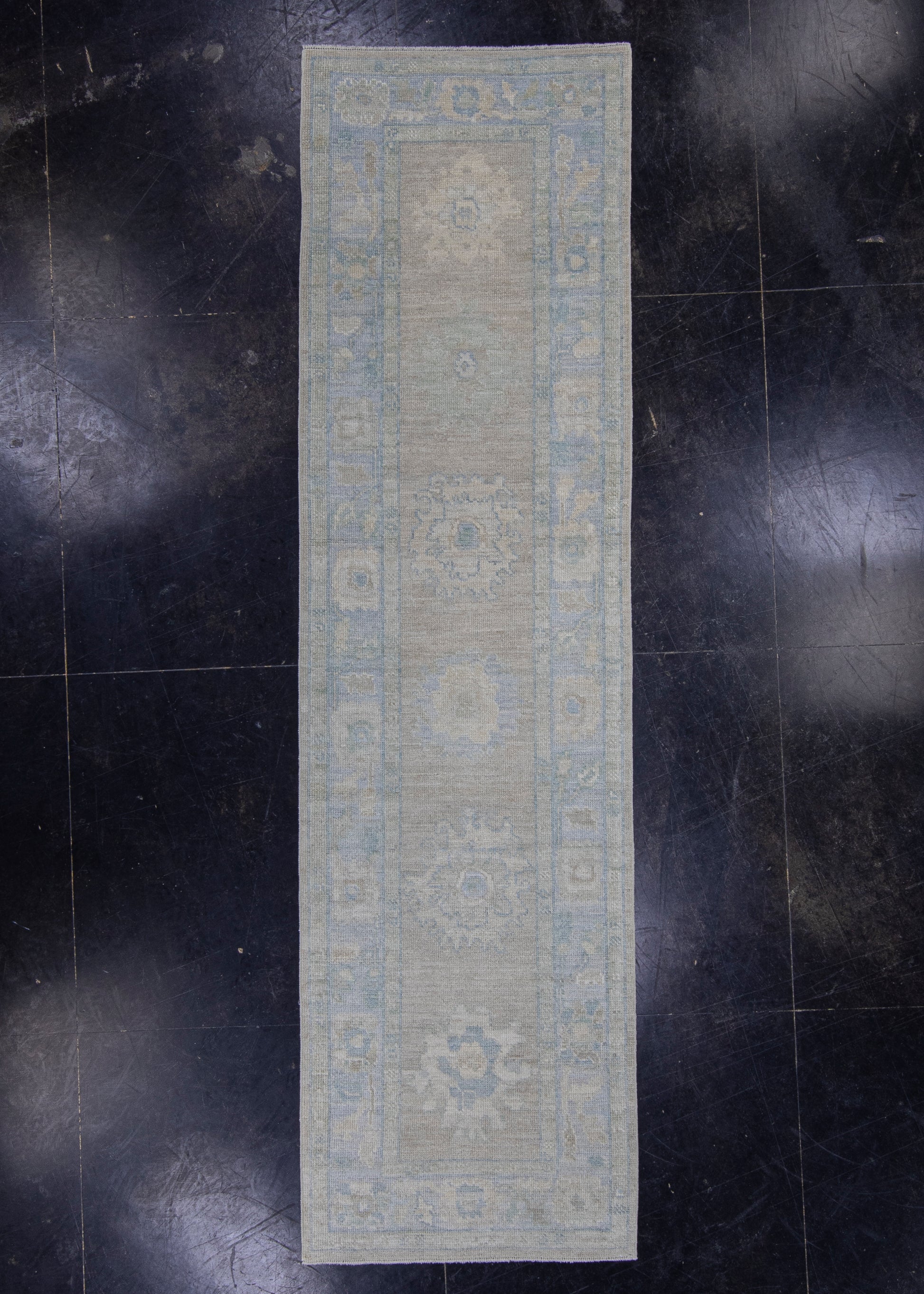 Turkish Oushak Runner Rug 2'10" x 10'1" #16207