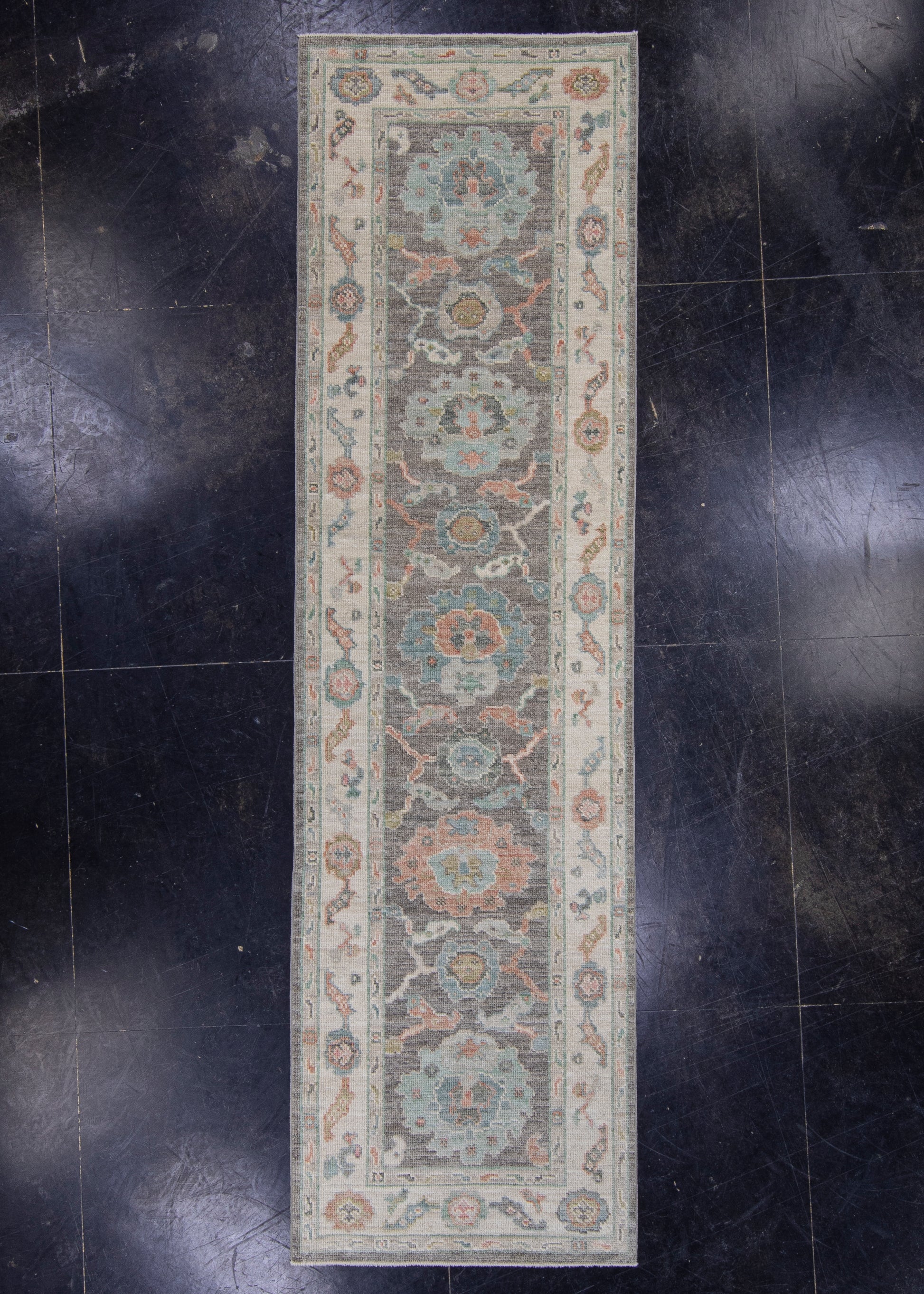 Turkish Oushak Runner Rug 2'10" x 10'2" #16027