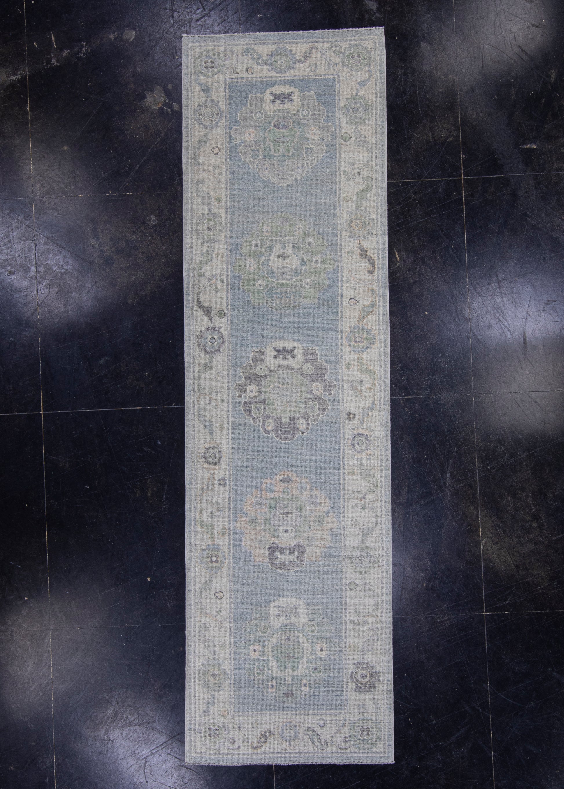 Turkish Oushak Runner Rug 2'10" x 10'1" #16244