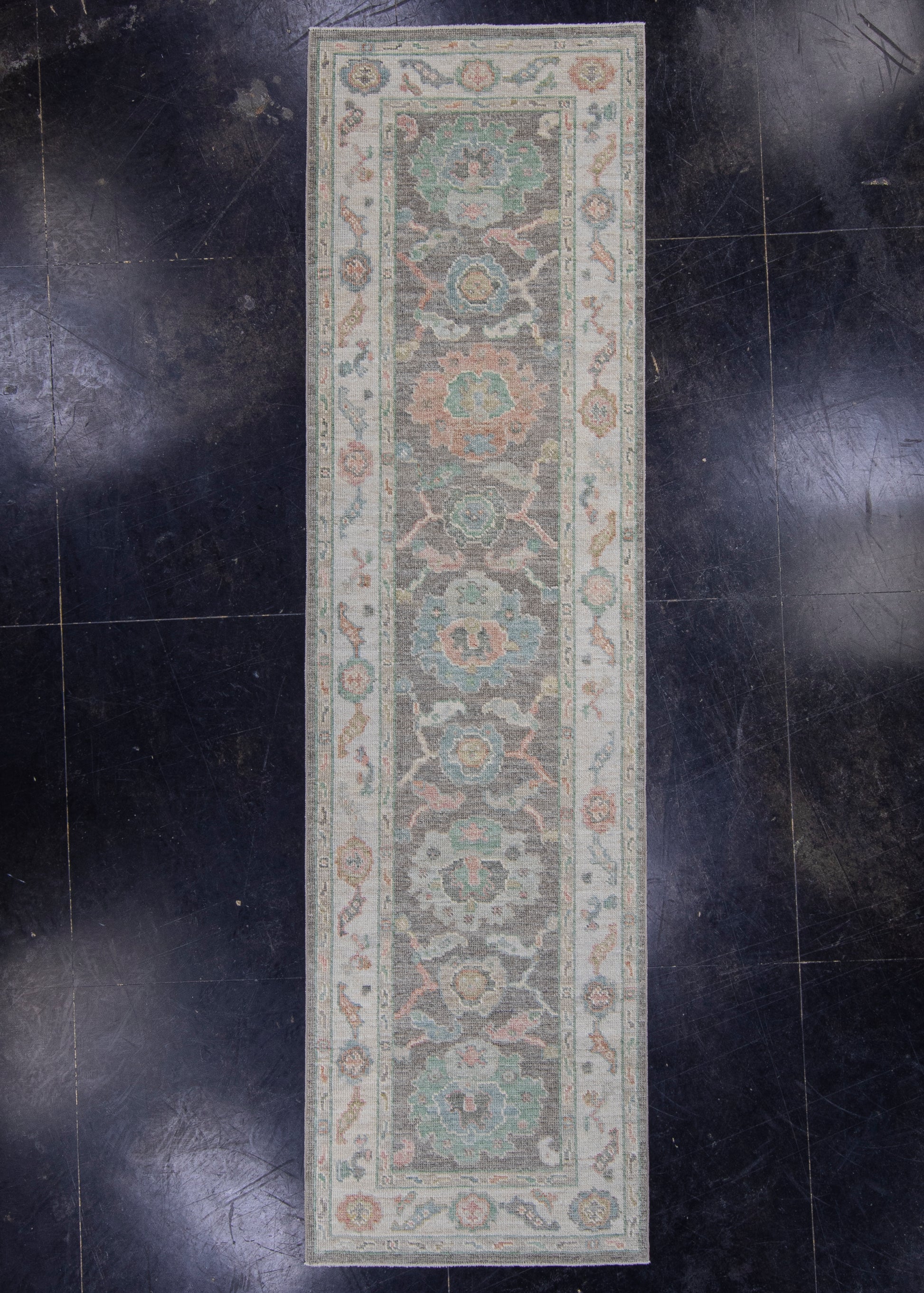 Turkish Oushak Runner Rug 2'10" x 10'2" #16199