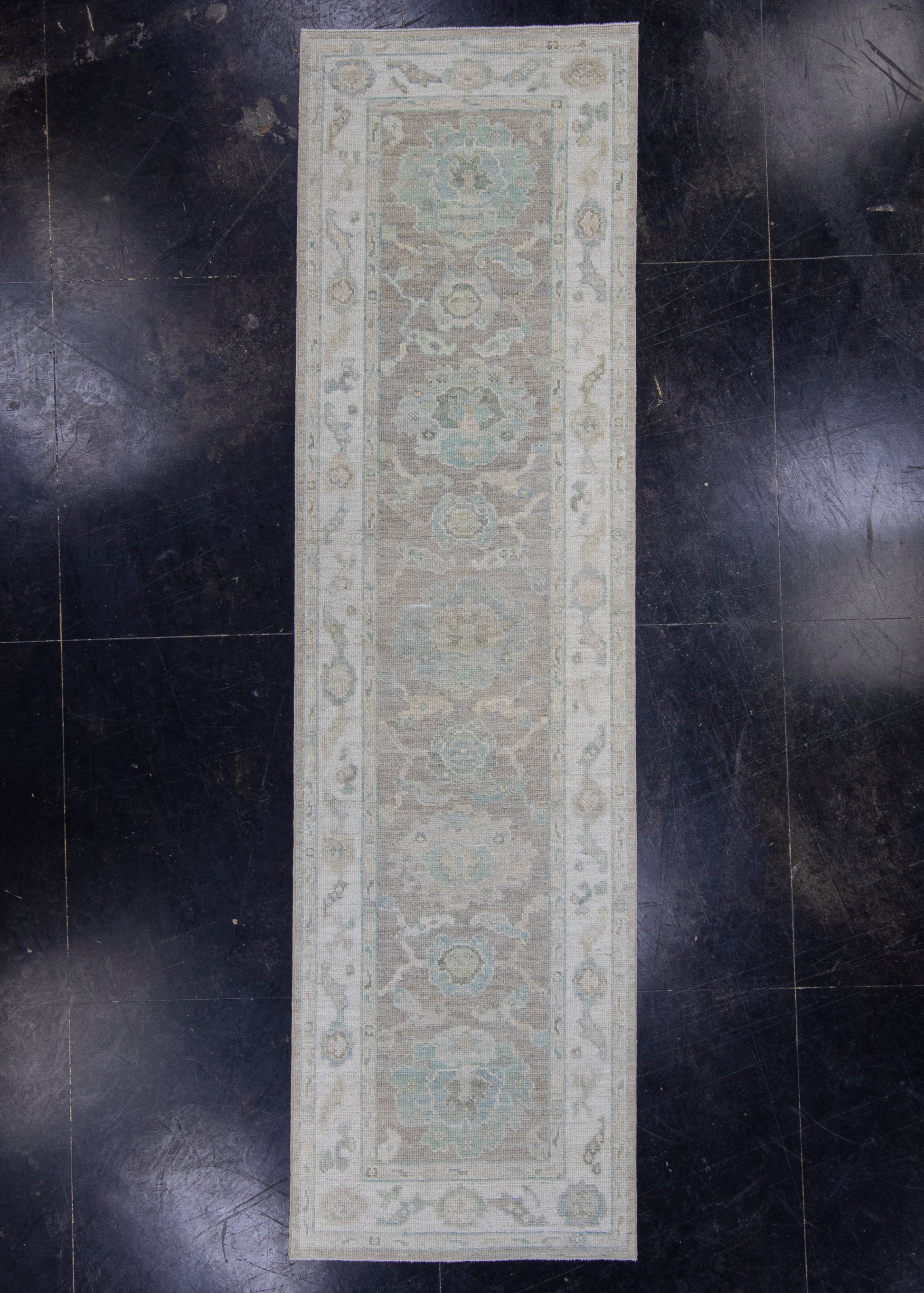 Turkish Oushak Runner Rug 2'10" x 10'1" #16375