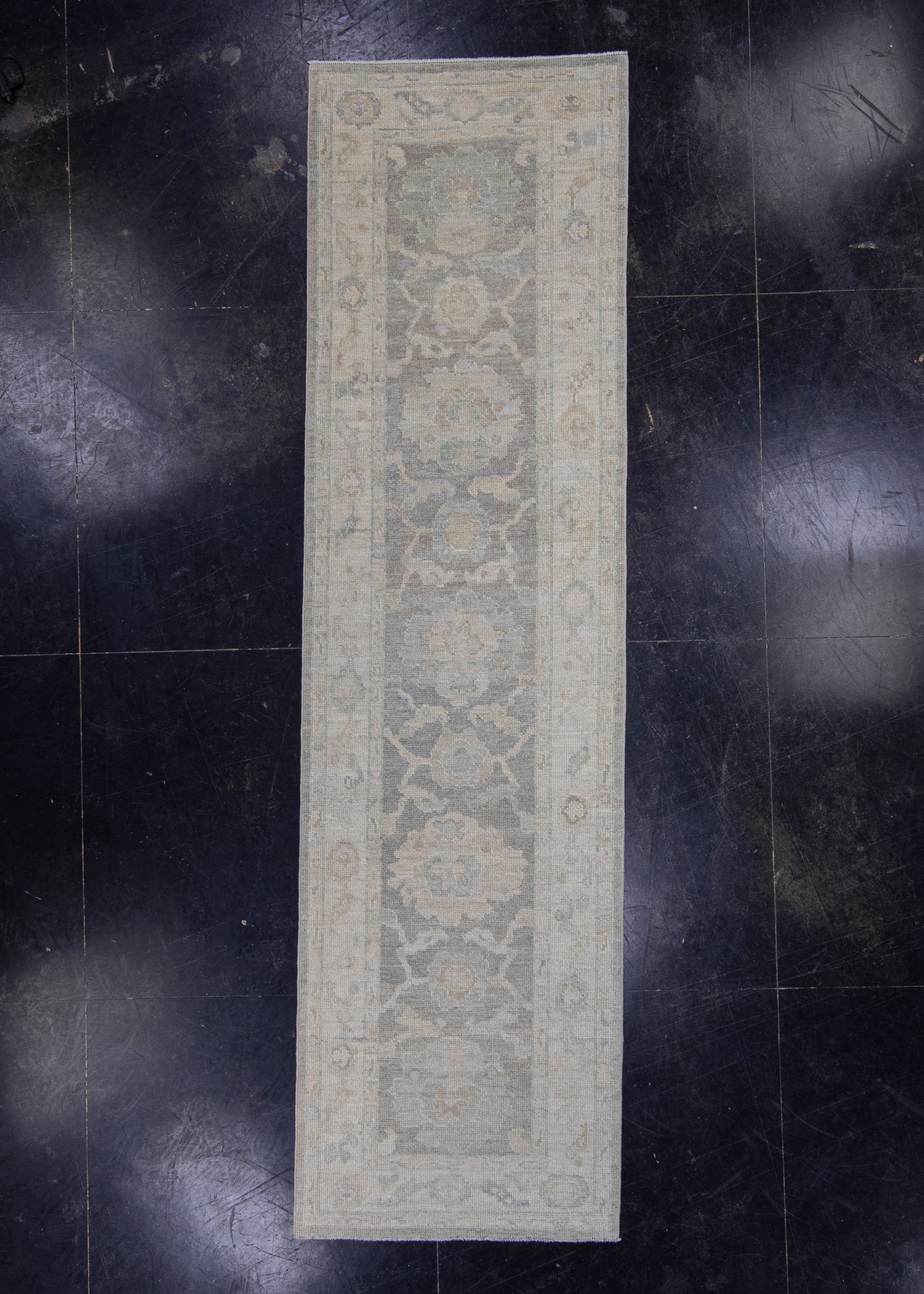 Turkish Oushak Runner Rug 2'10" x 10'2" #16203